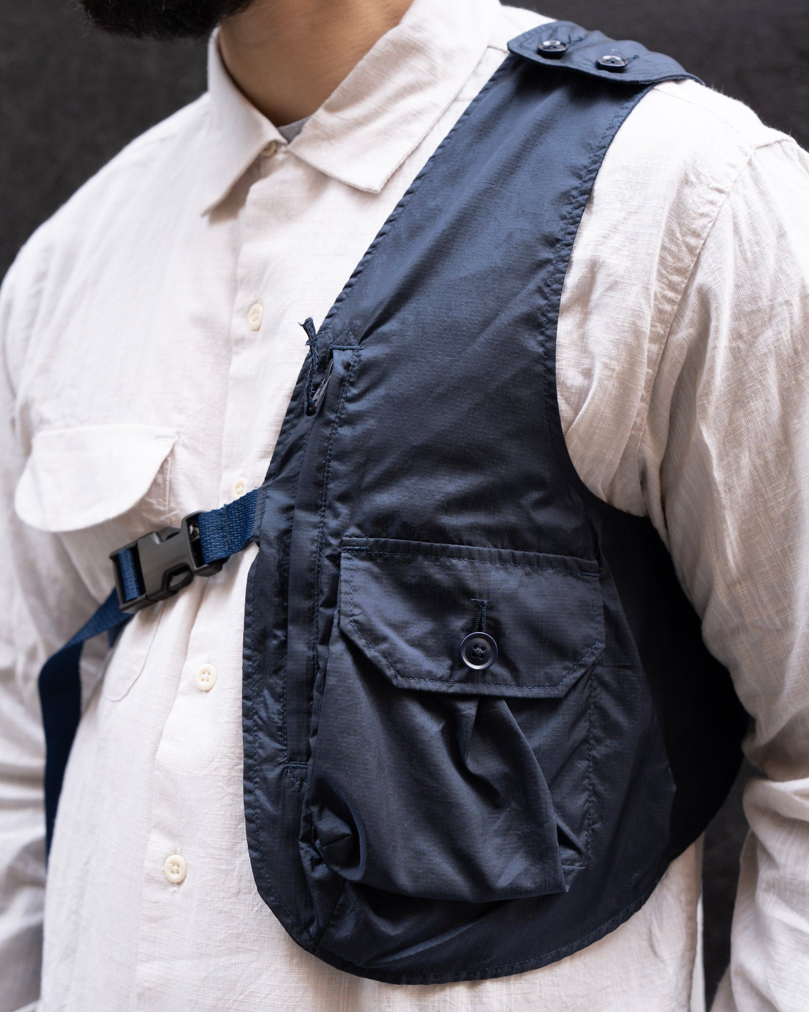 Engineered Garments SS24 Shoulder Vest | Nepenthes America