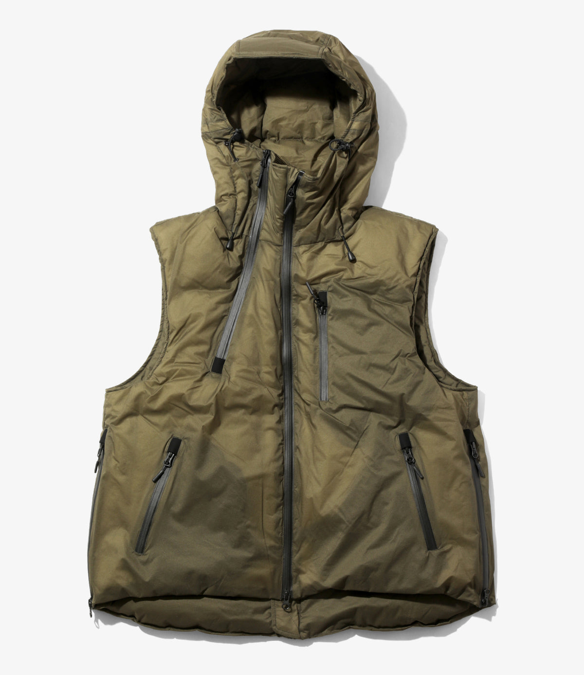 Engineered Garments x Nanga - Zip Vest - Olive | Nepenthes America