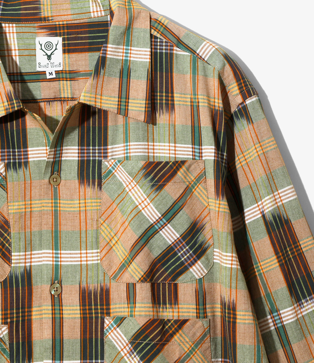 South2 West8 - 6 Pocket Shirt - Green - Madras Plaid | Nepenthes 