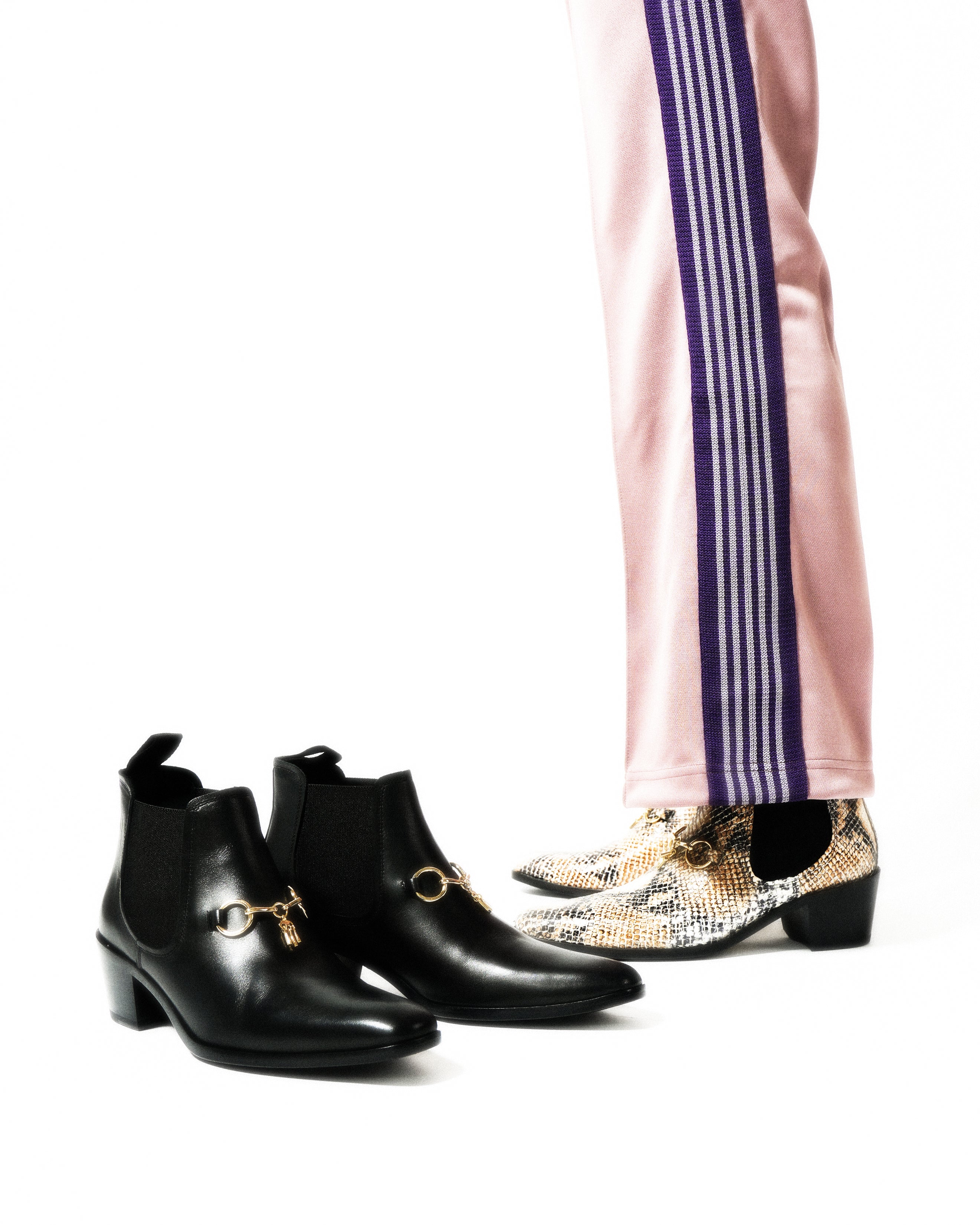 NEEDLES - HEELED BIT OPERA VAMP & HEELED CHELSEA BOOT