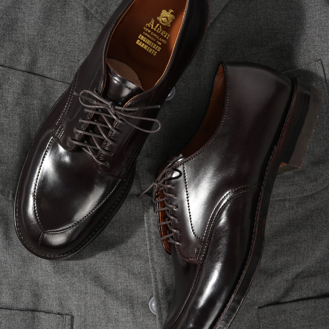 [NOW IN STOCK] Engineered Garments x Alden Special Order Algonquin V-Tip Blucher #8 Shell Cordovan.