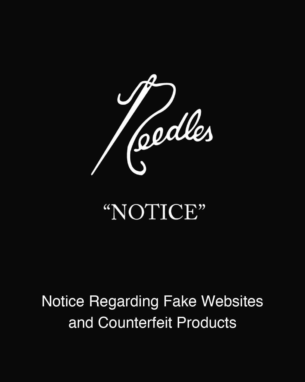Notice Regarding Fake Websites and Counterfeit Products