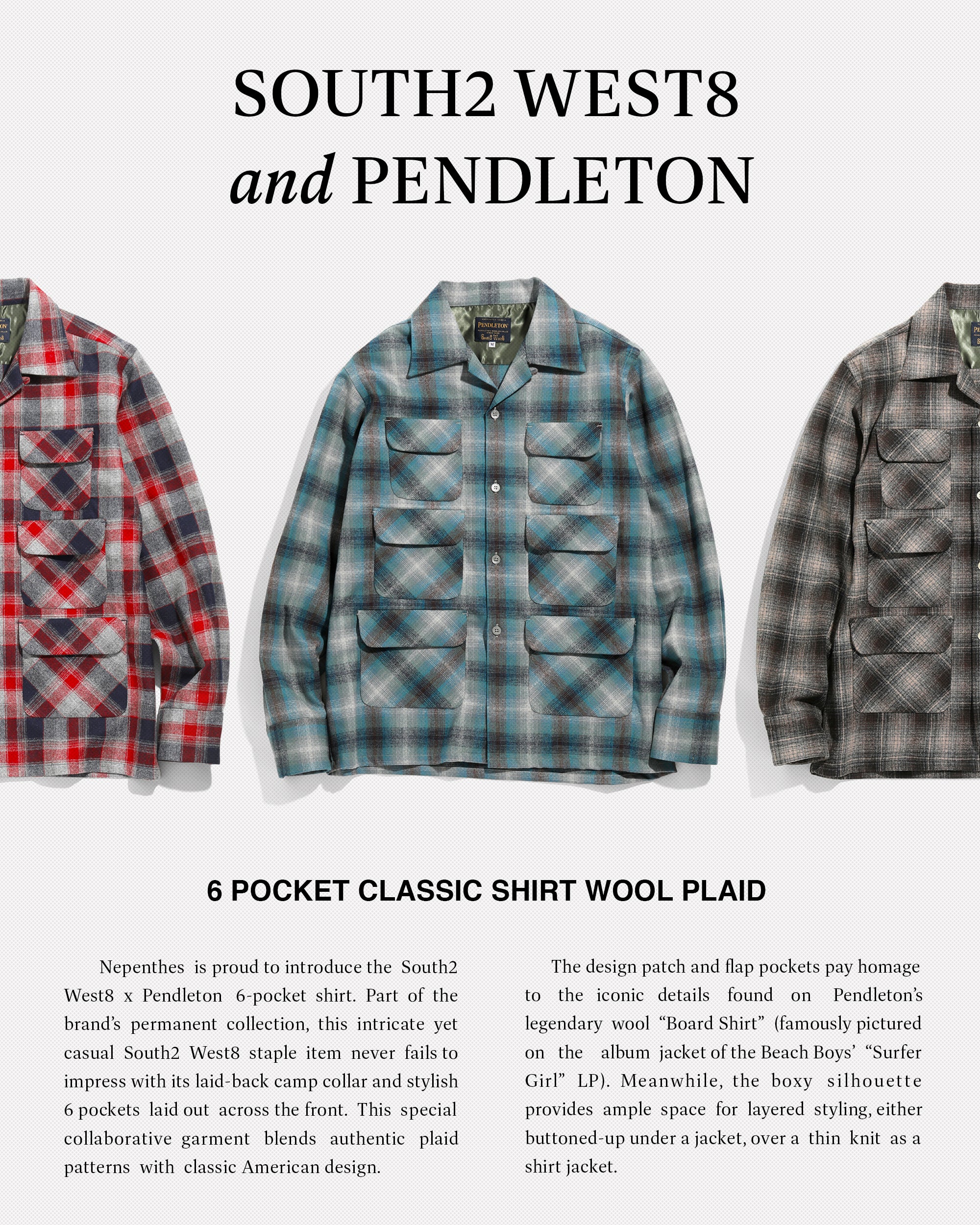 SOUTH2 WEST8 x PENDLETON - 6 POCKET CLASSIC SHIRT