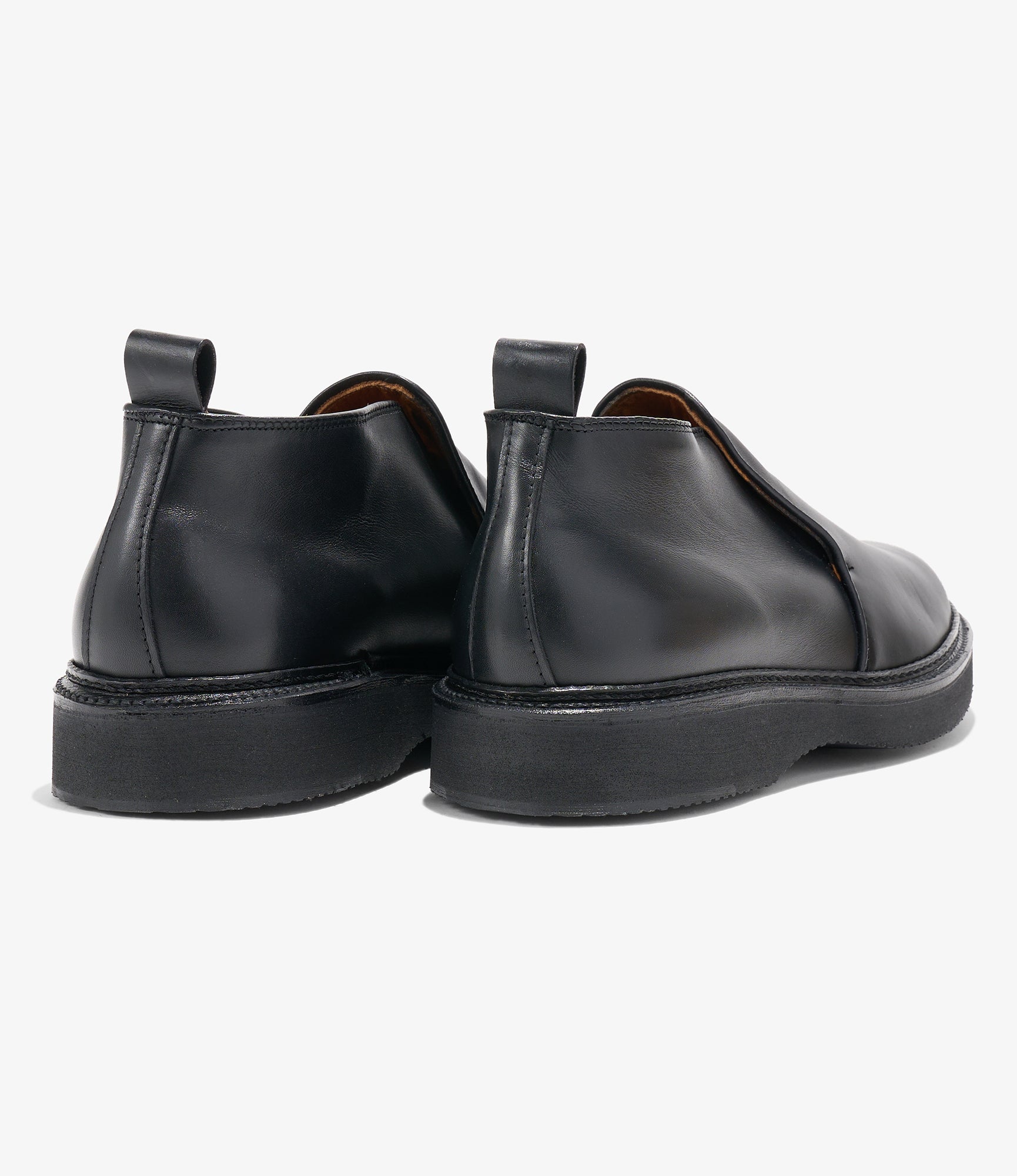 Engineered Garments x Alden - Slip-on Chukka Boot - Black Calfskin