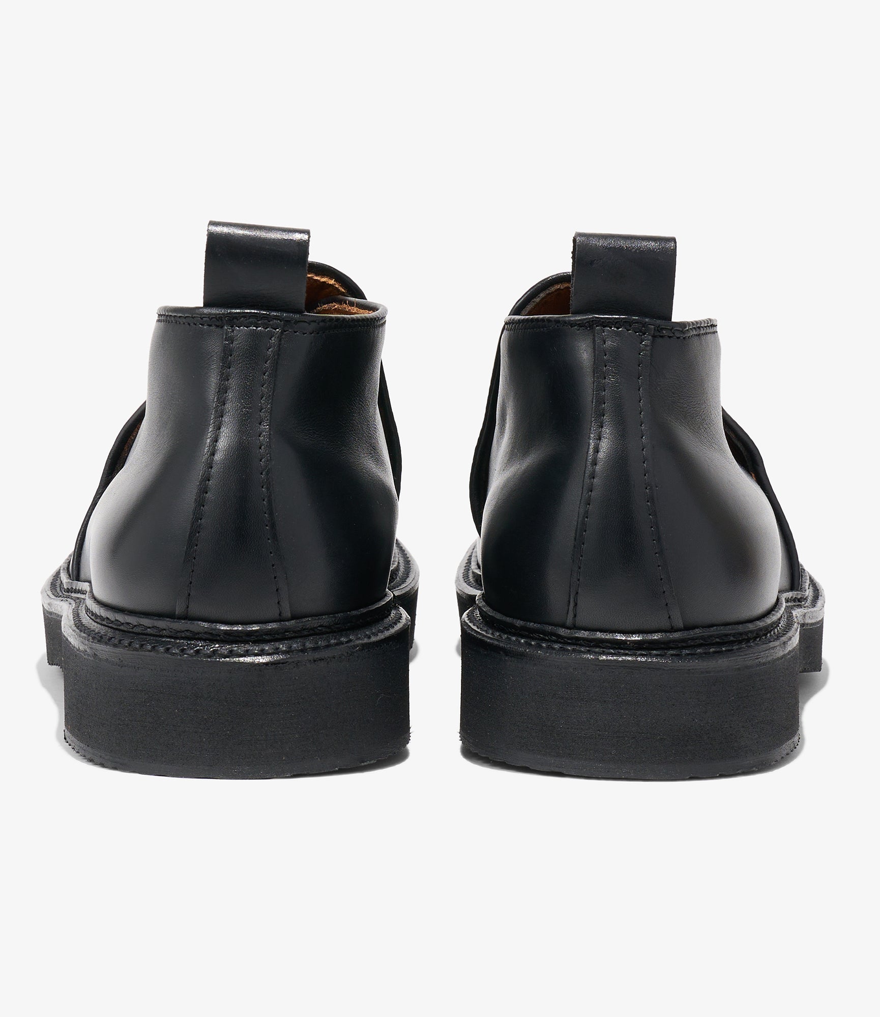 Engineered Garments x Alden - Slip-on Chukka Boot - Black Calfskin
