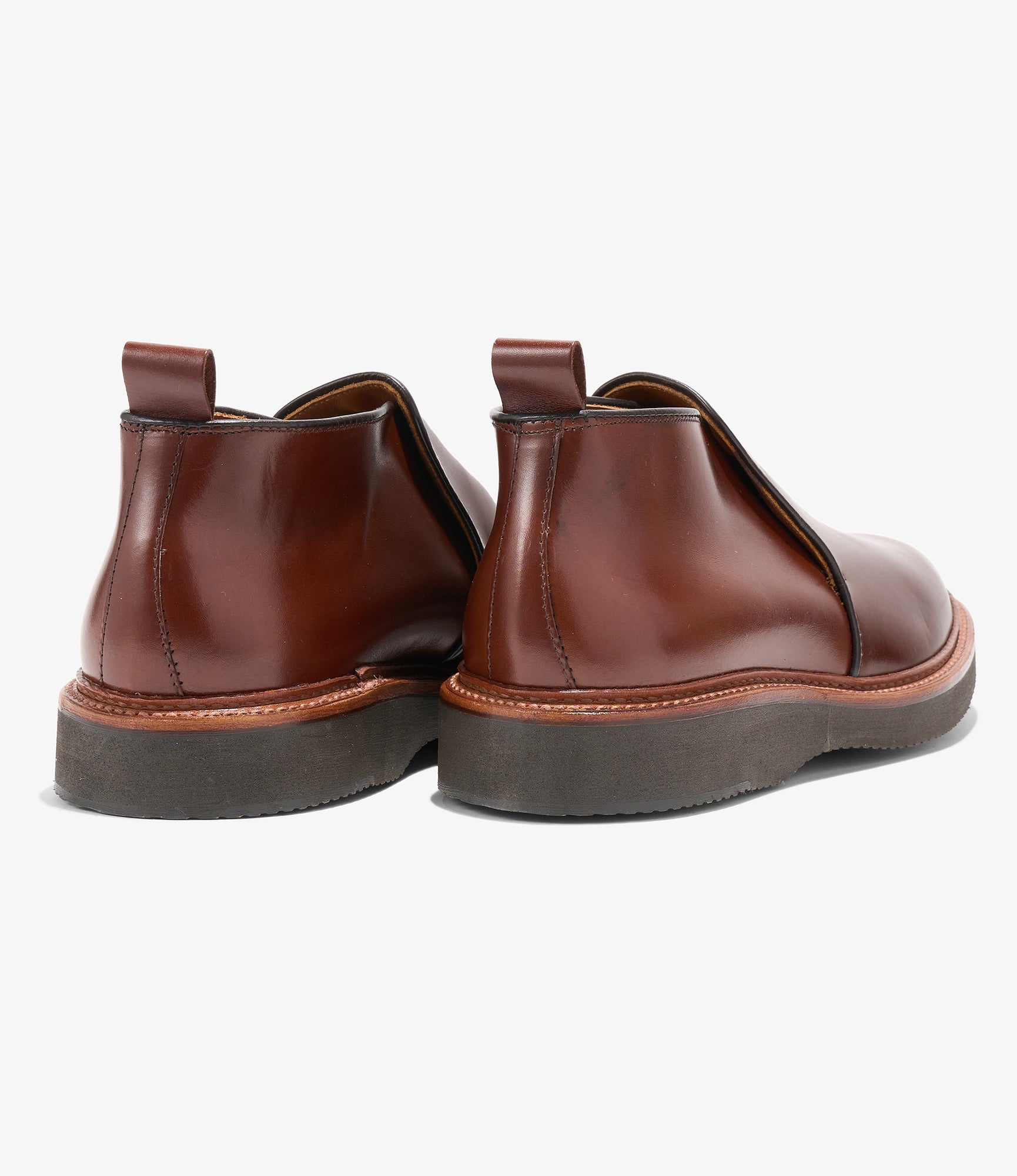 Engineered Garments x Alden - Slip-on Chukka Boot - Brown Calfskin