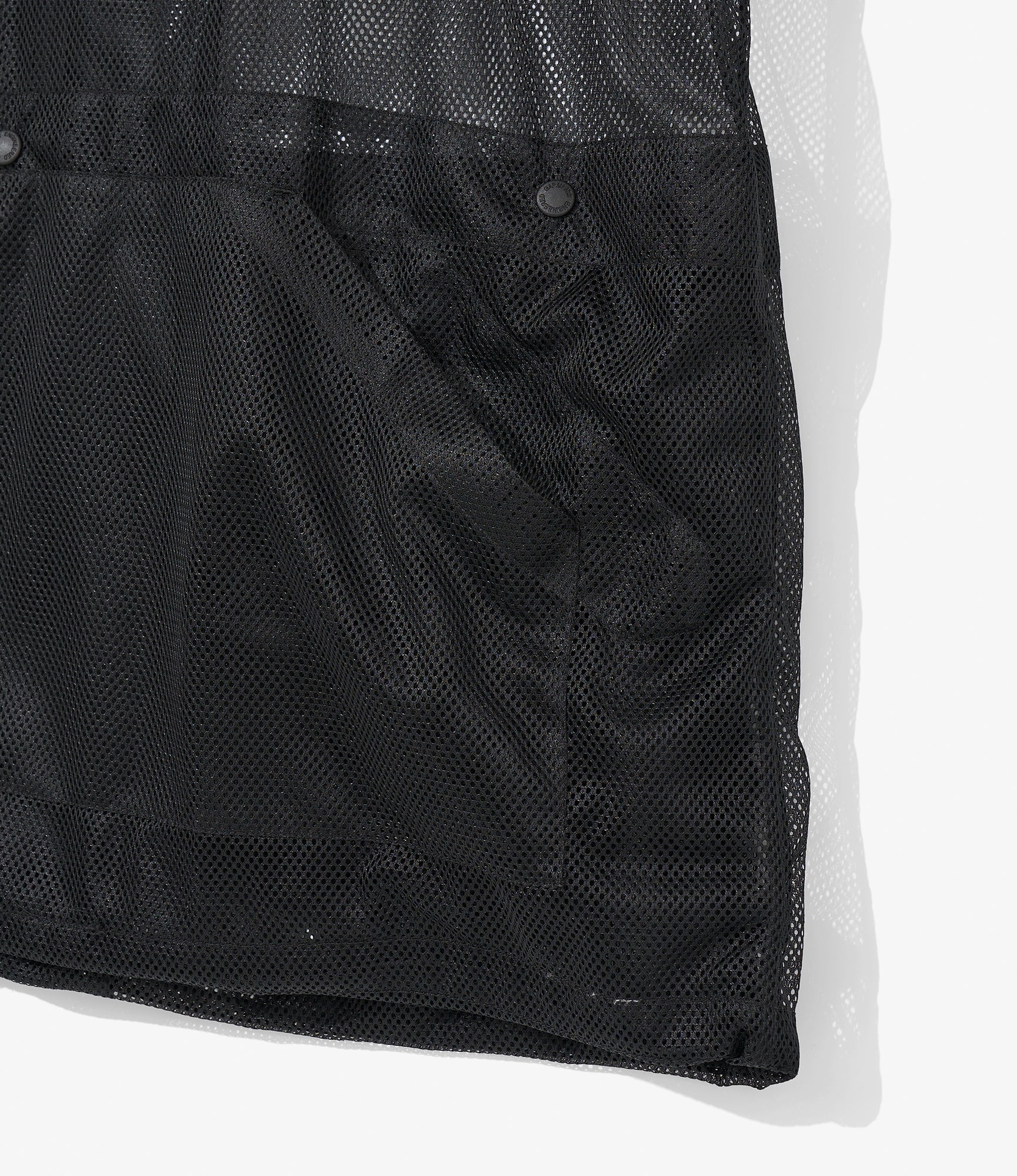 Mesh Parka for NNY x Blue in Green - Black Polyester Mesh