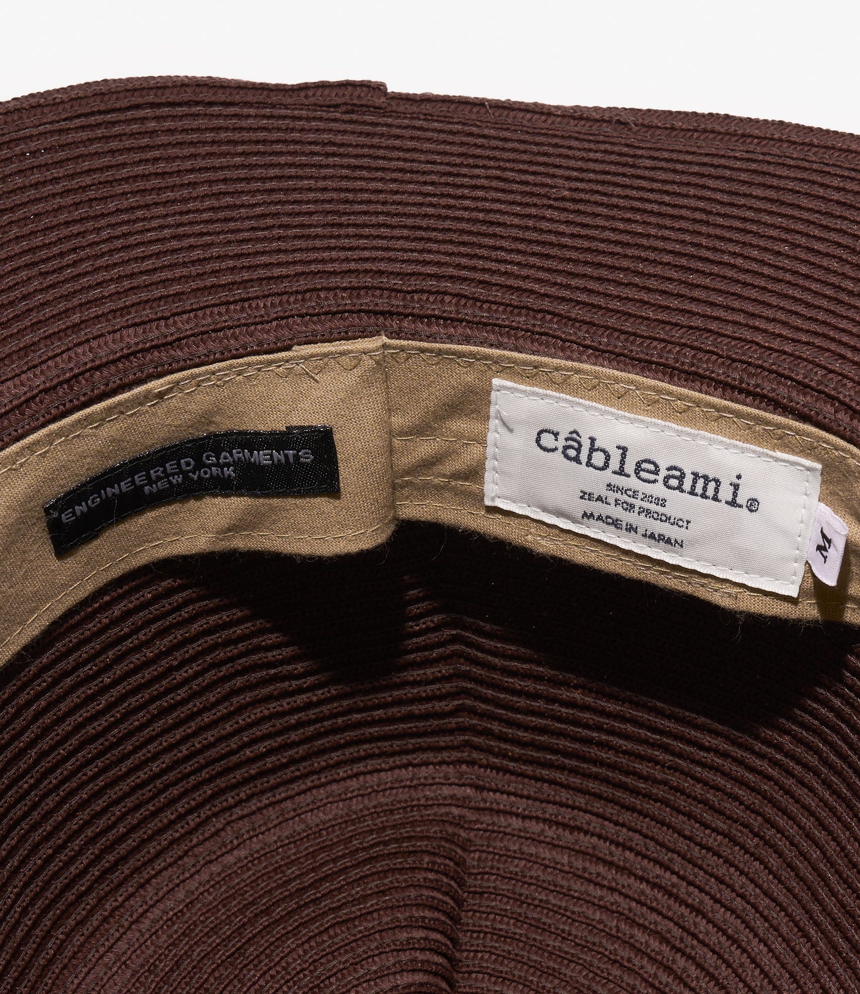 Engineered Garments x Cableami - Packable Colonial Hat - Brown