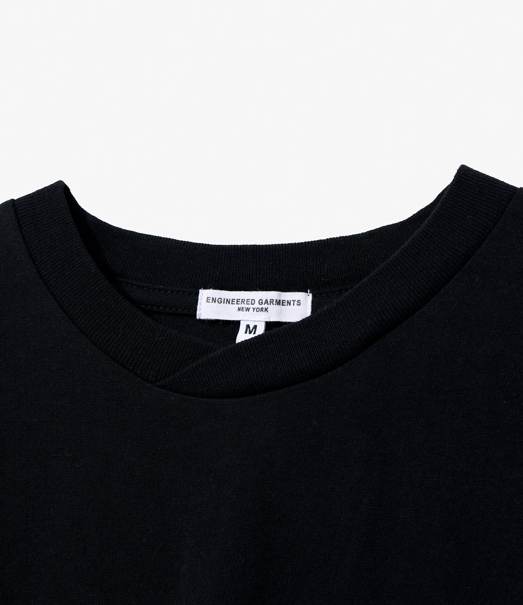 Plain Cross Crew Neck T-Shirt - Black