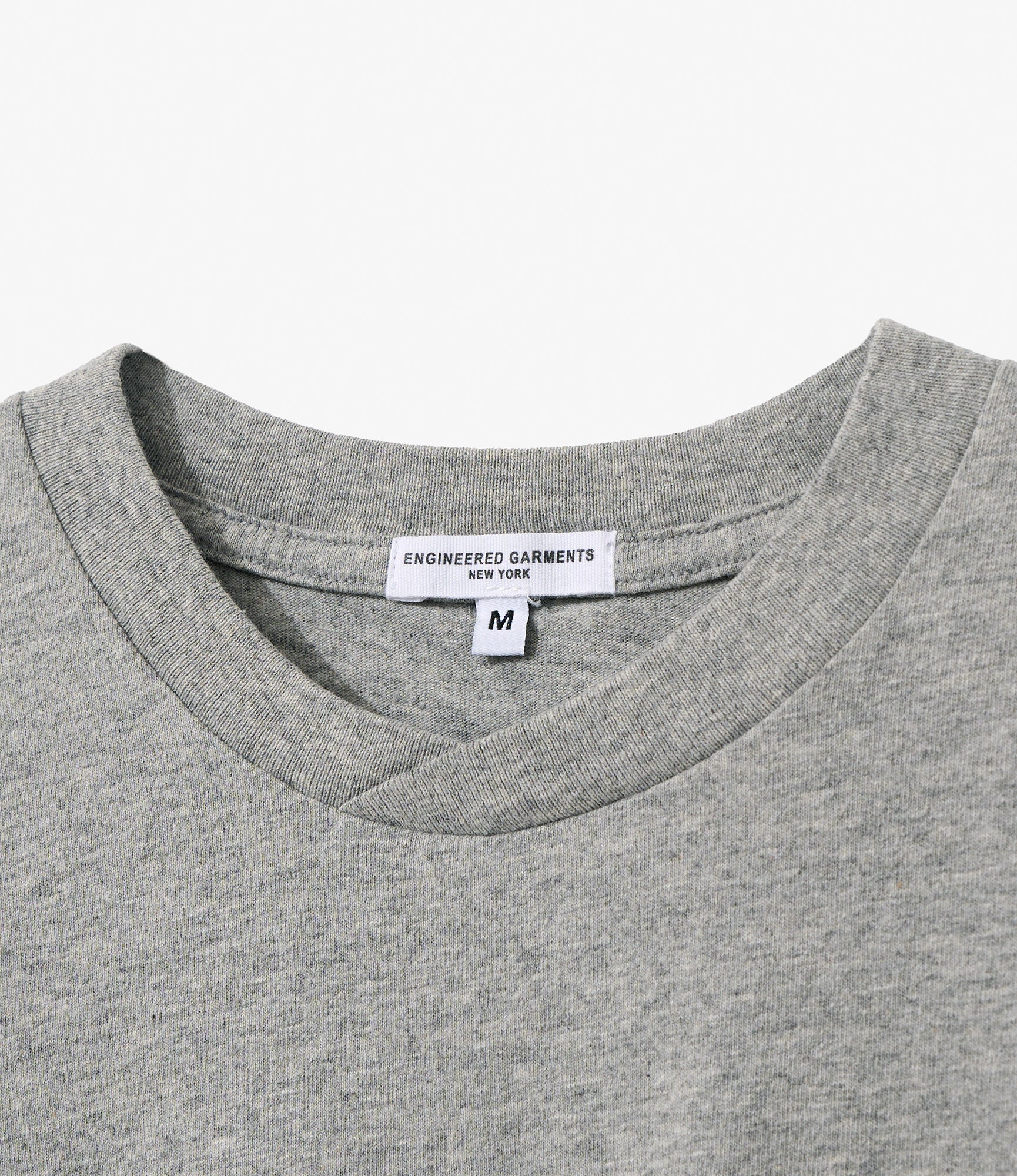 Plain Cross Crew Neck T-Shirt - Grey