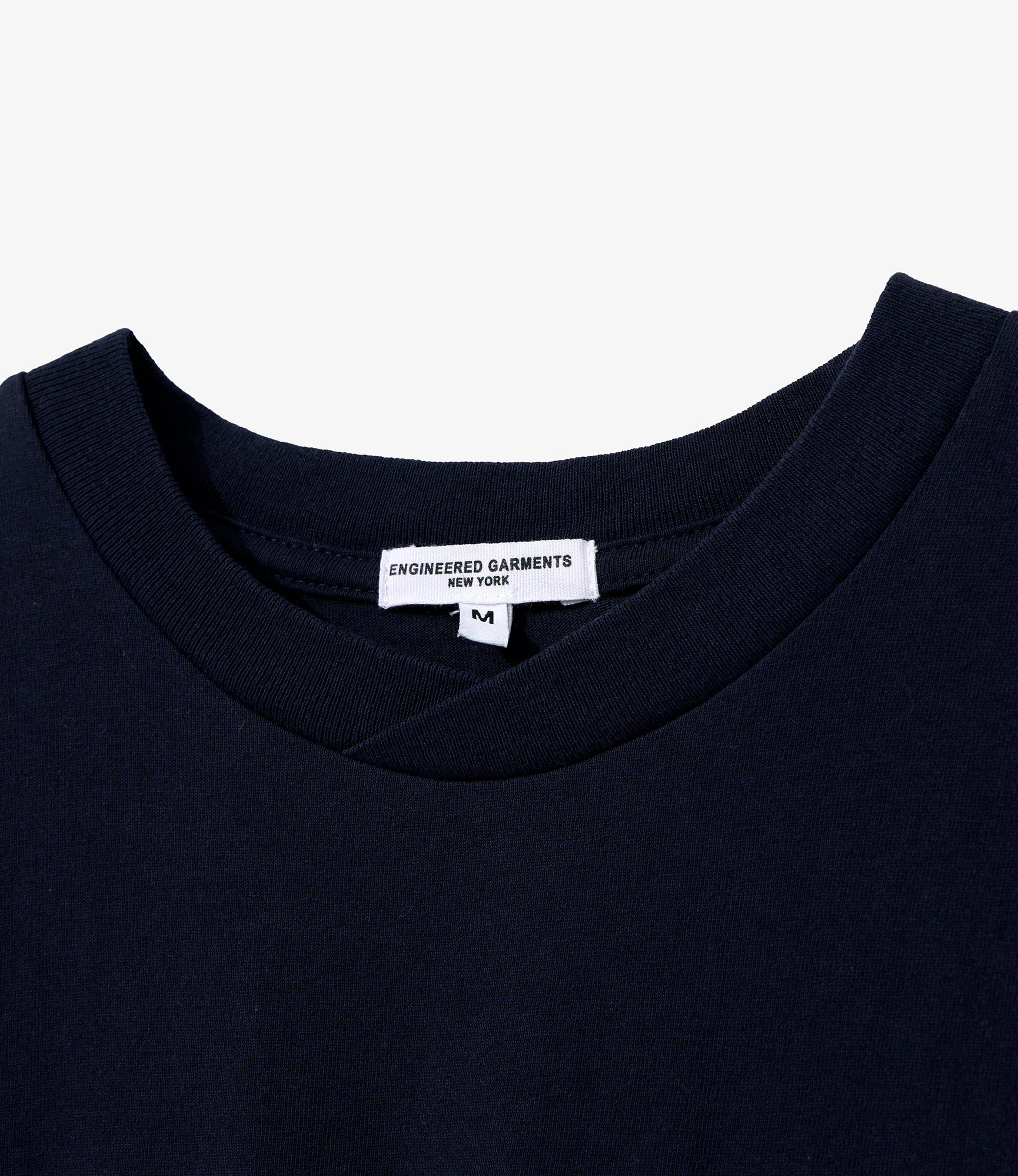 Plain Cross Crew Neck T-Shirt - Navy