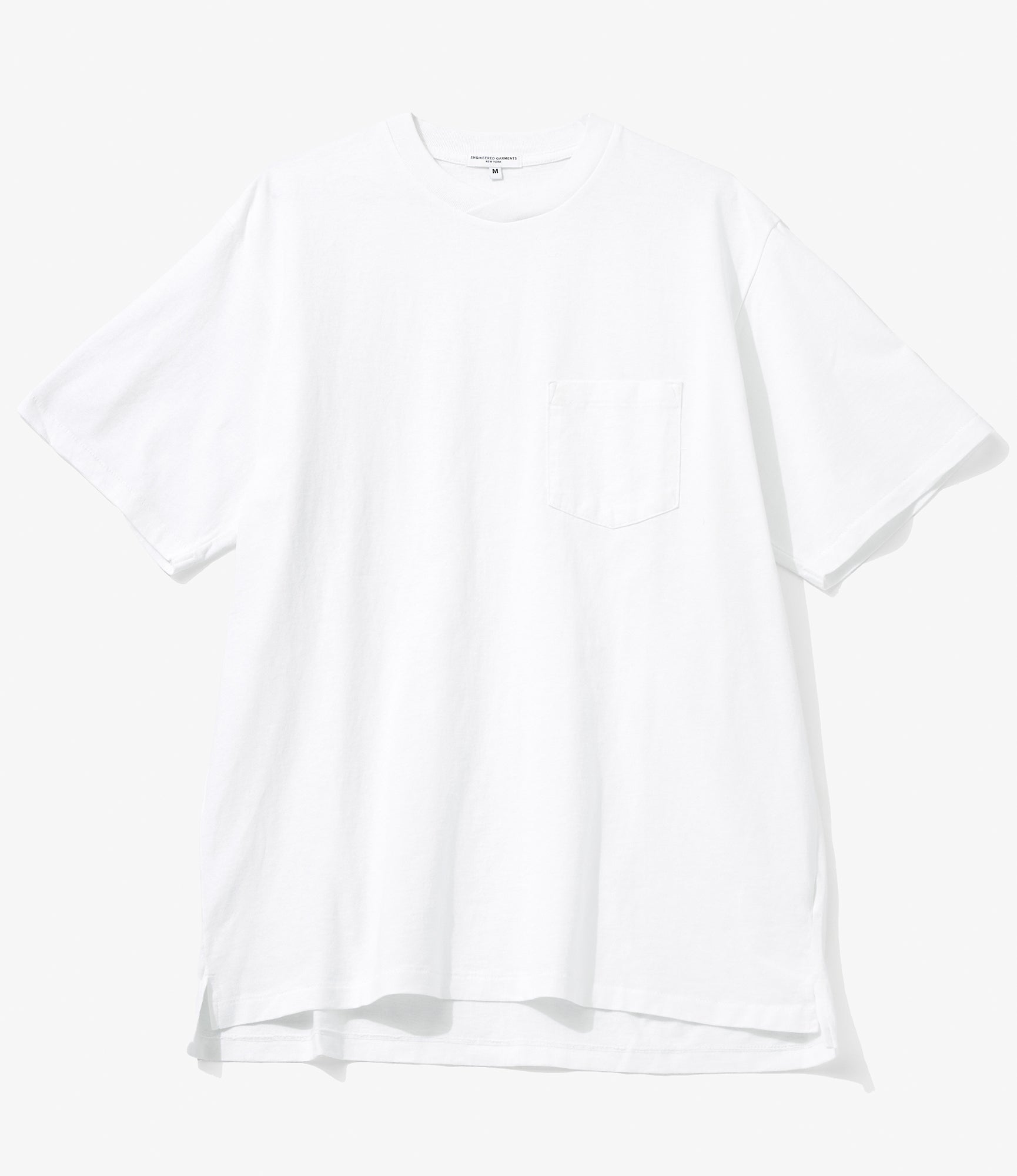 Plain Cross Crew Neck T-Shirt - White