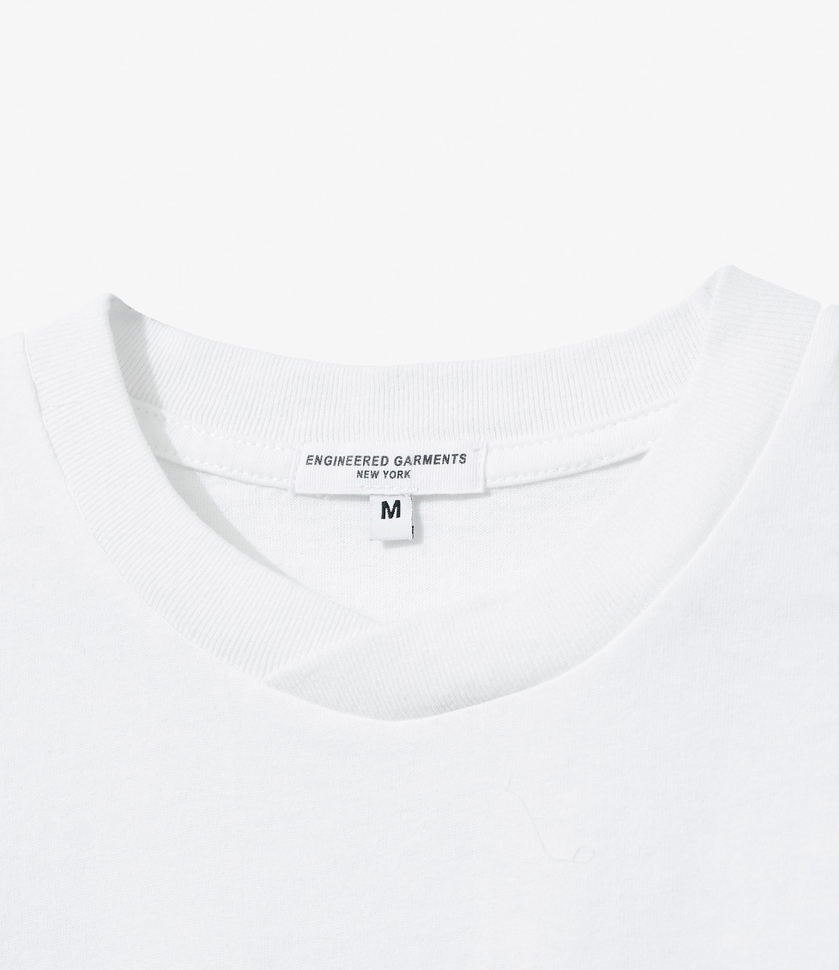 Plain Cross Crew Neck T-Shirt - White