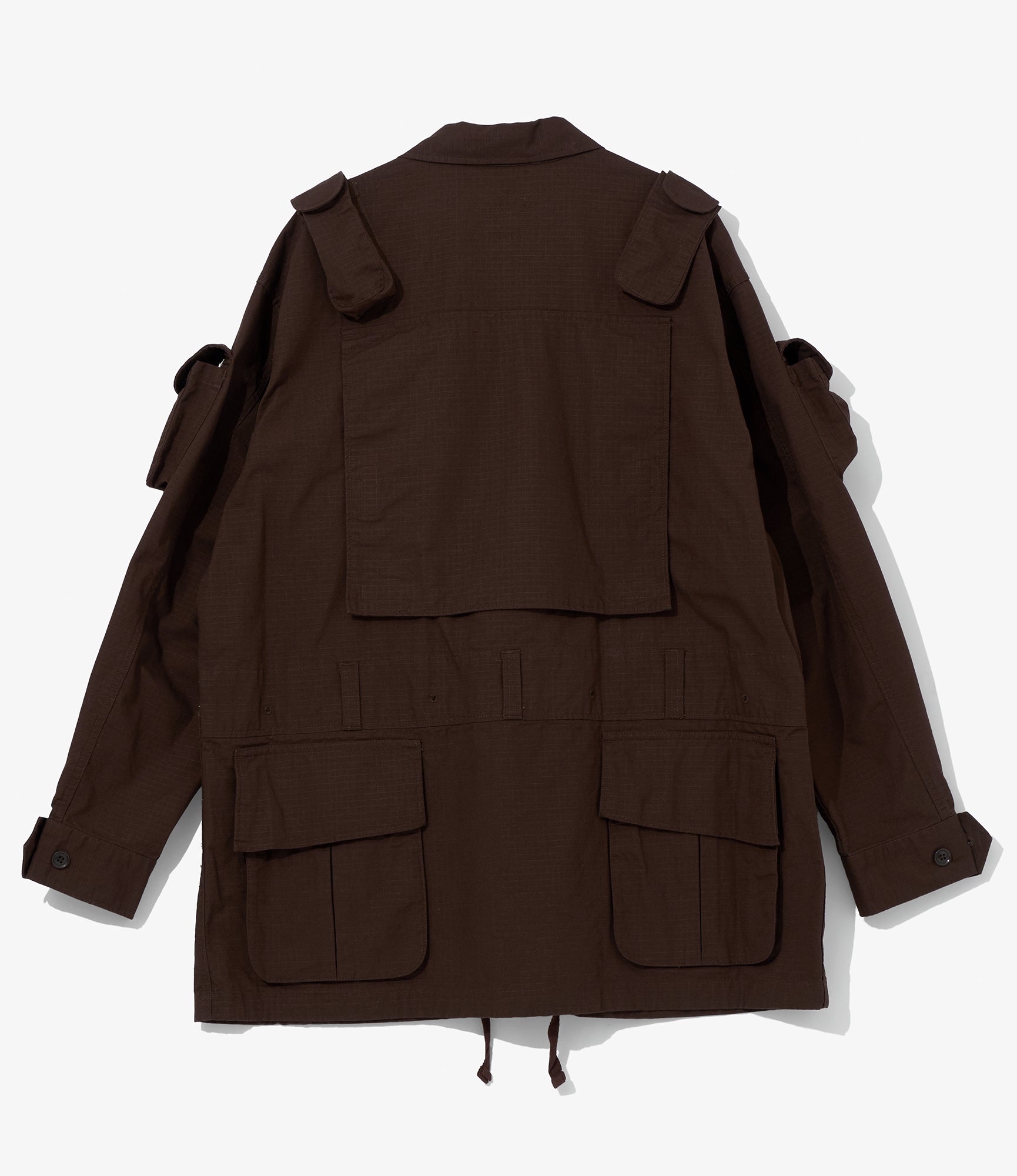 EGxBeams+ | Pradio Jacket | Brown Cotton Ripstop