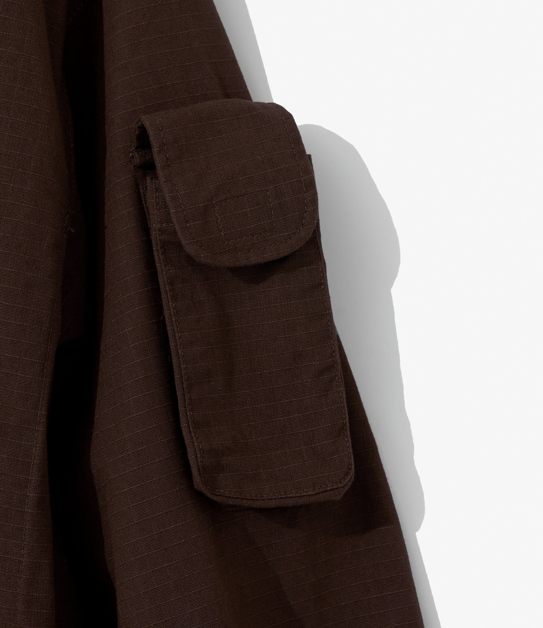 EGxBeams+ | Pradio Jacket | Brown Cotton Ripstop