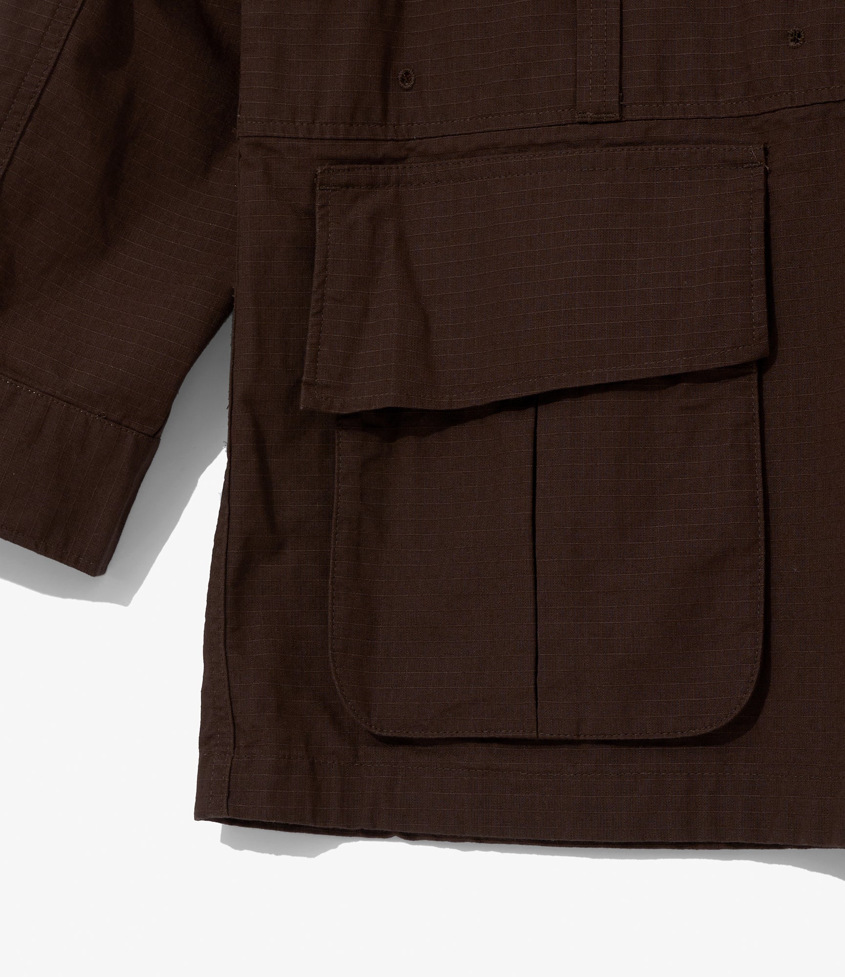 EGxBeams+ | Pradio Jacket | Brown Cotton Ripstop