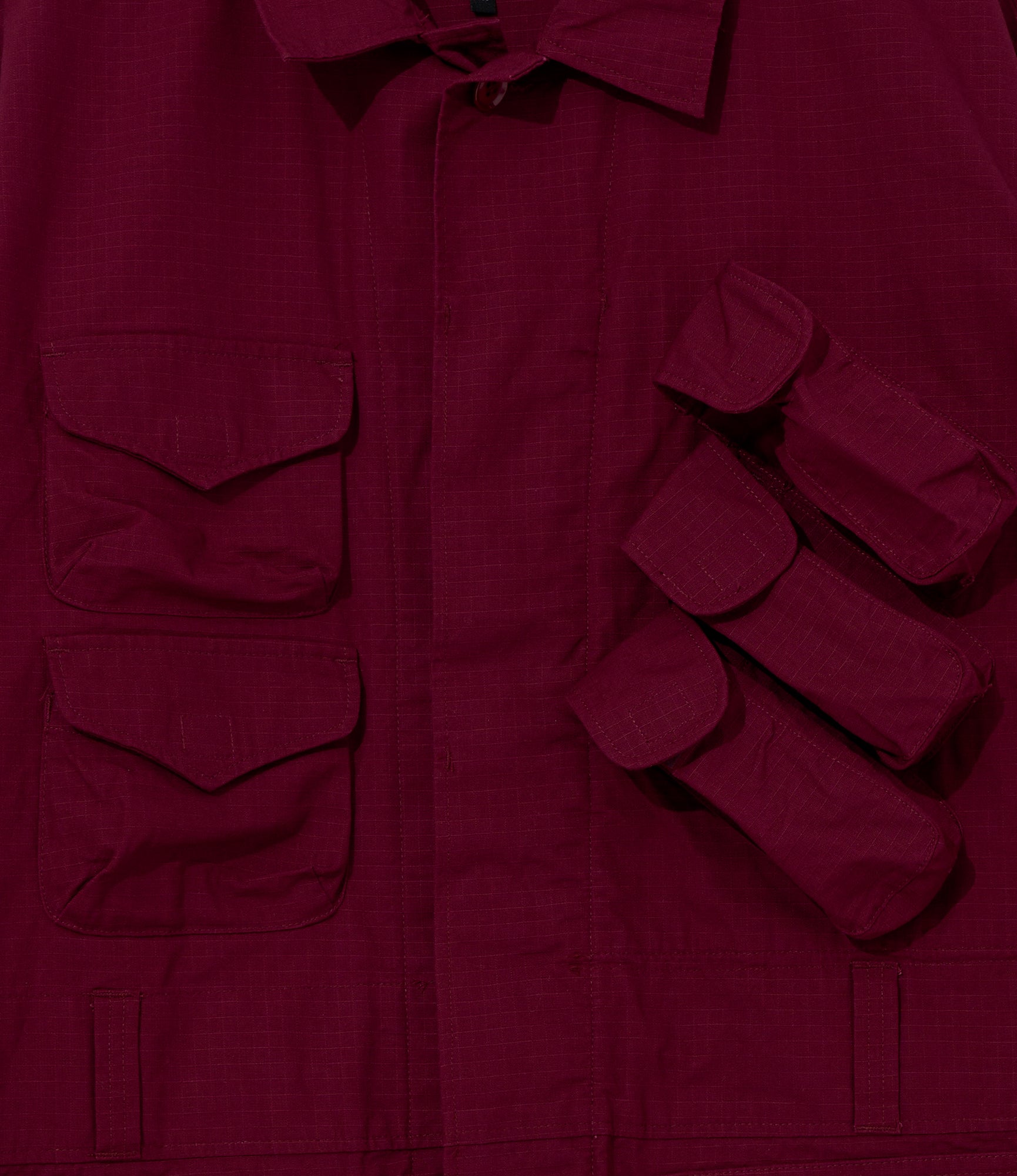 EGxBeams+ | Pradio Jacket | Burgundy Cotton Ripstop