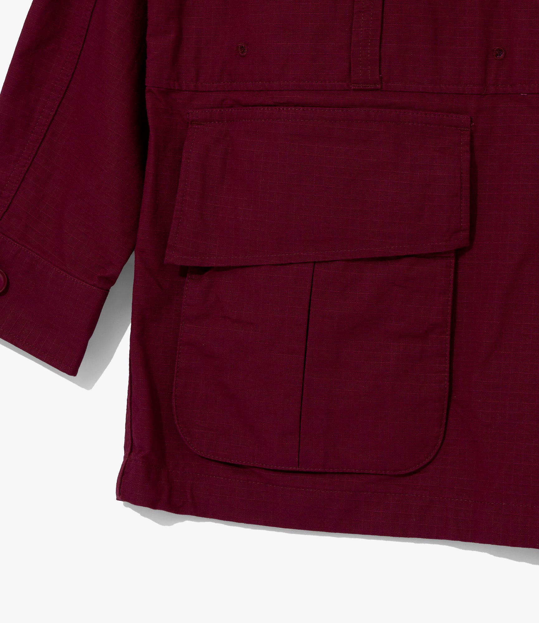 EGxBeams+ | Pradio Jacket | Burgundy Cotton Ripstop