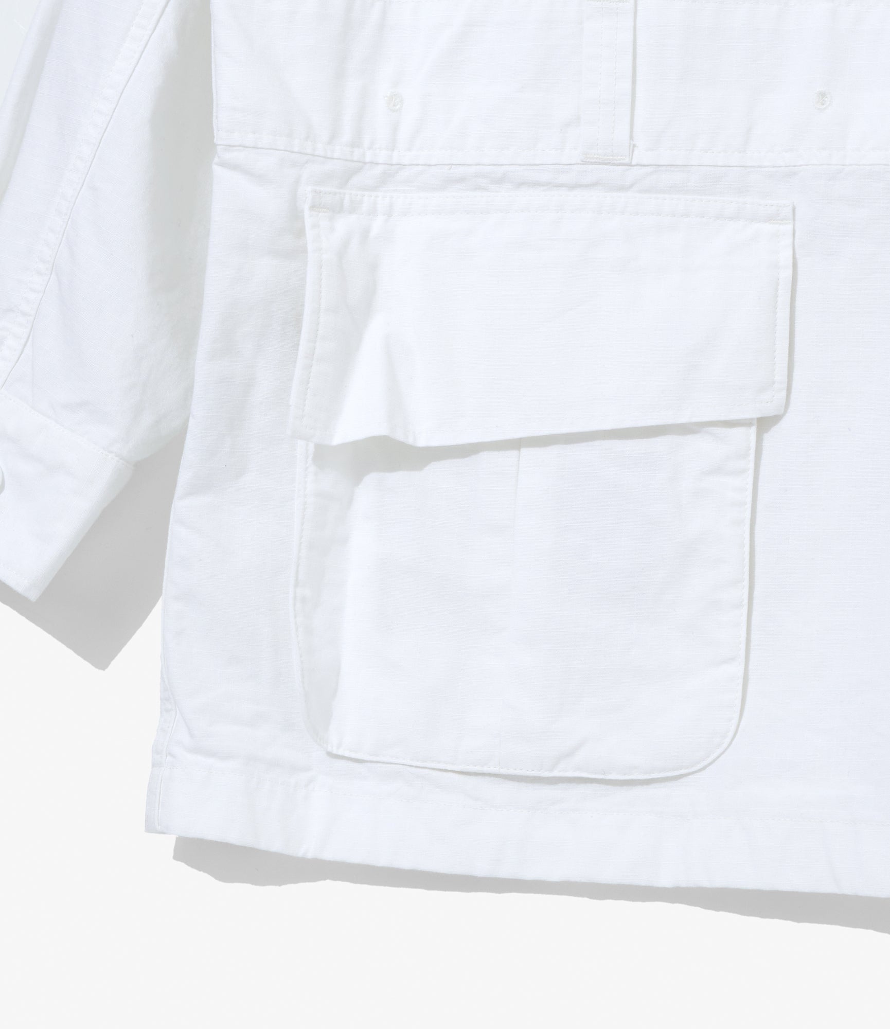 EGxBeams+ | Pradio Jacket | White Cotton Ripstop
