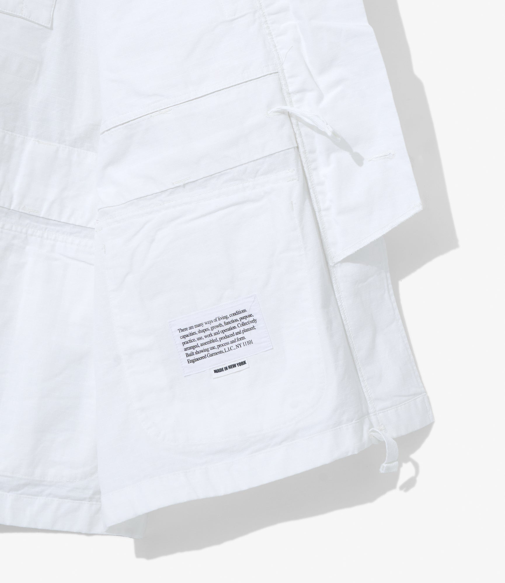 EGxBeams+ | Pradio Jacket | White Cotton Ripstop