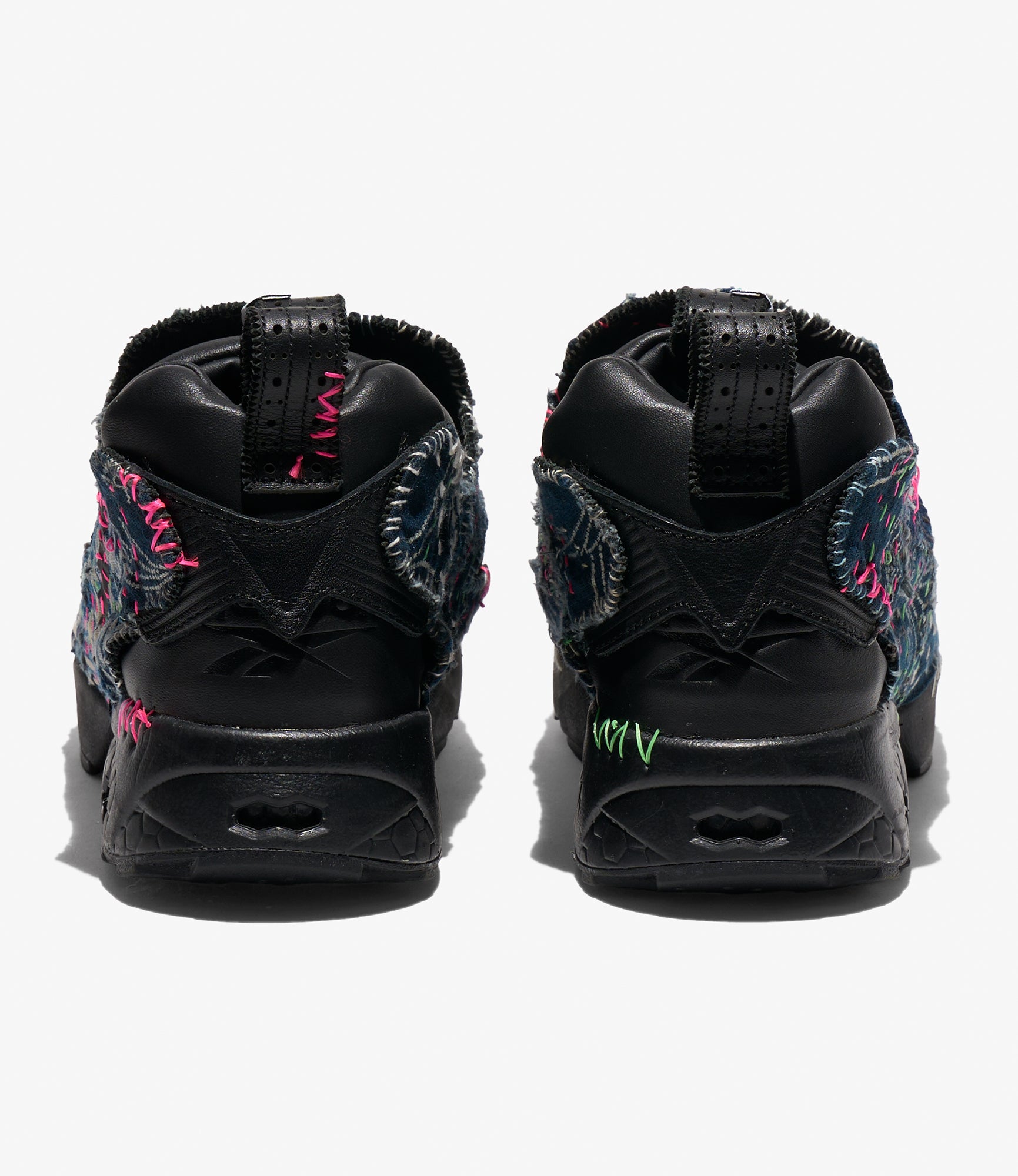 EG x JUNALE - Black Sashiko Reebok Instapump Fury 94