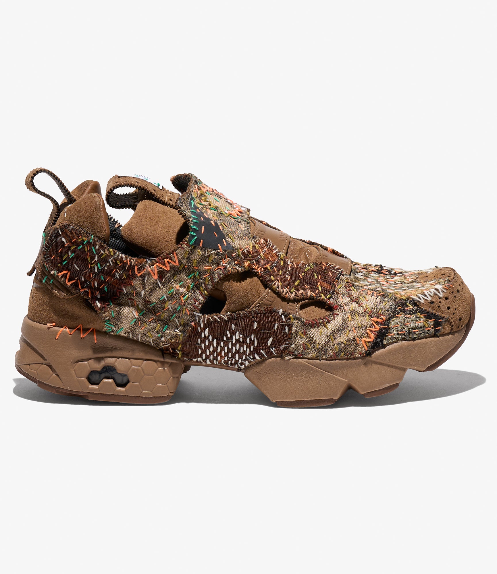 EG x JUNALE - Brown Sashiko Reebok Instapump Fury 94