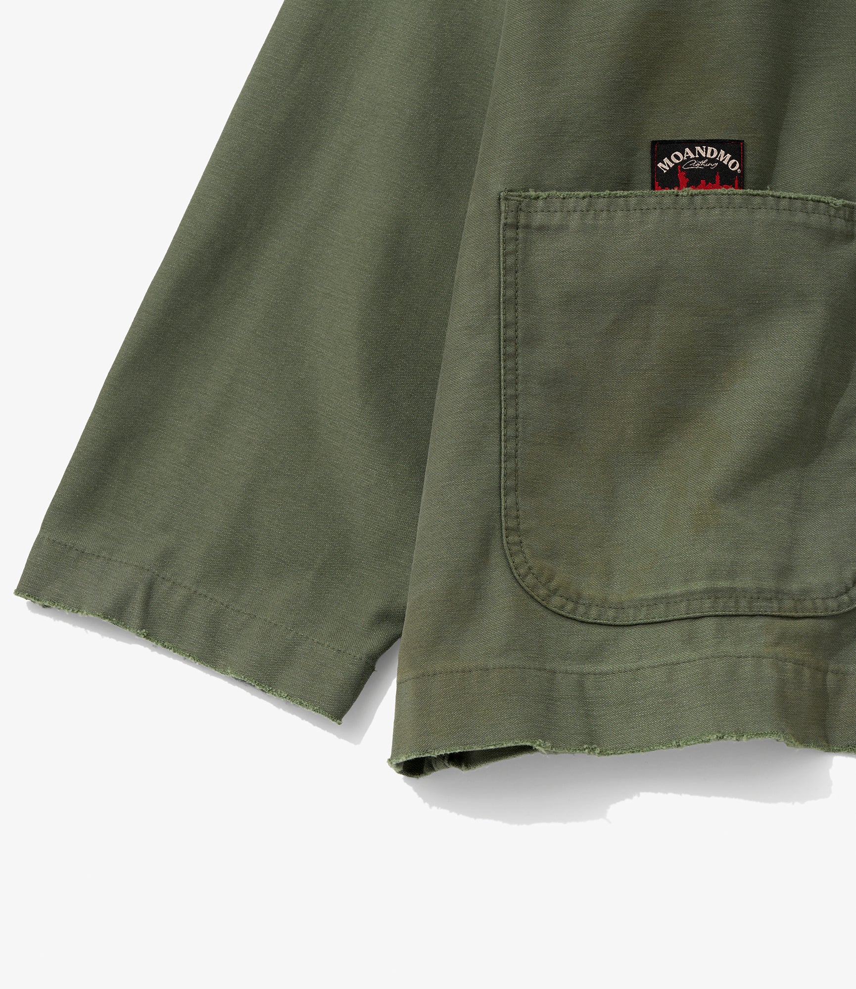 Workaday x MOANDMO - Shawl Collar Jacket :Rework - Olive Sateen