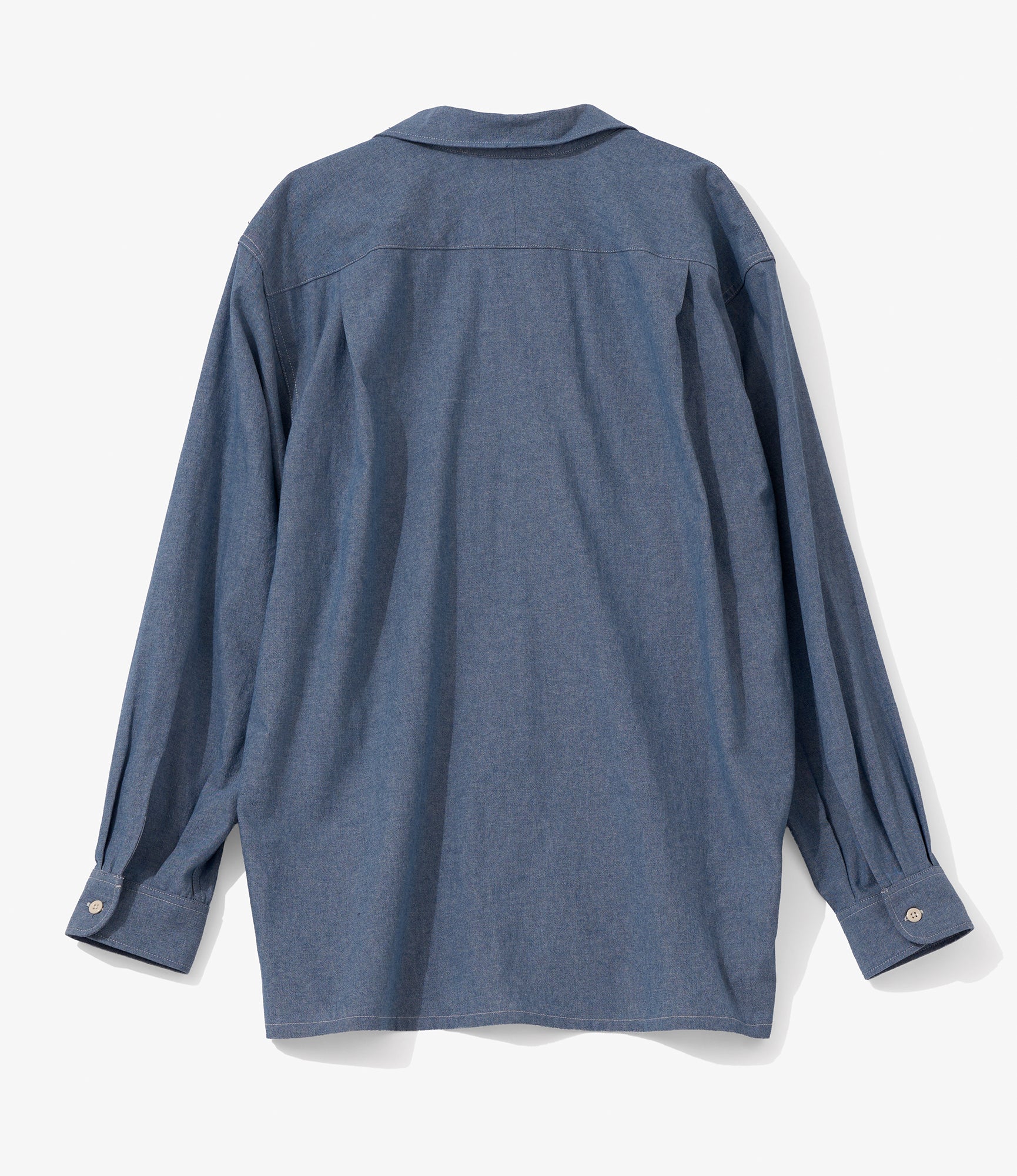 Classic Over Shirt for NNY + Blue in Green - Light Blue 4.5oz Cotton Chambray