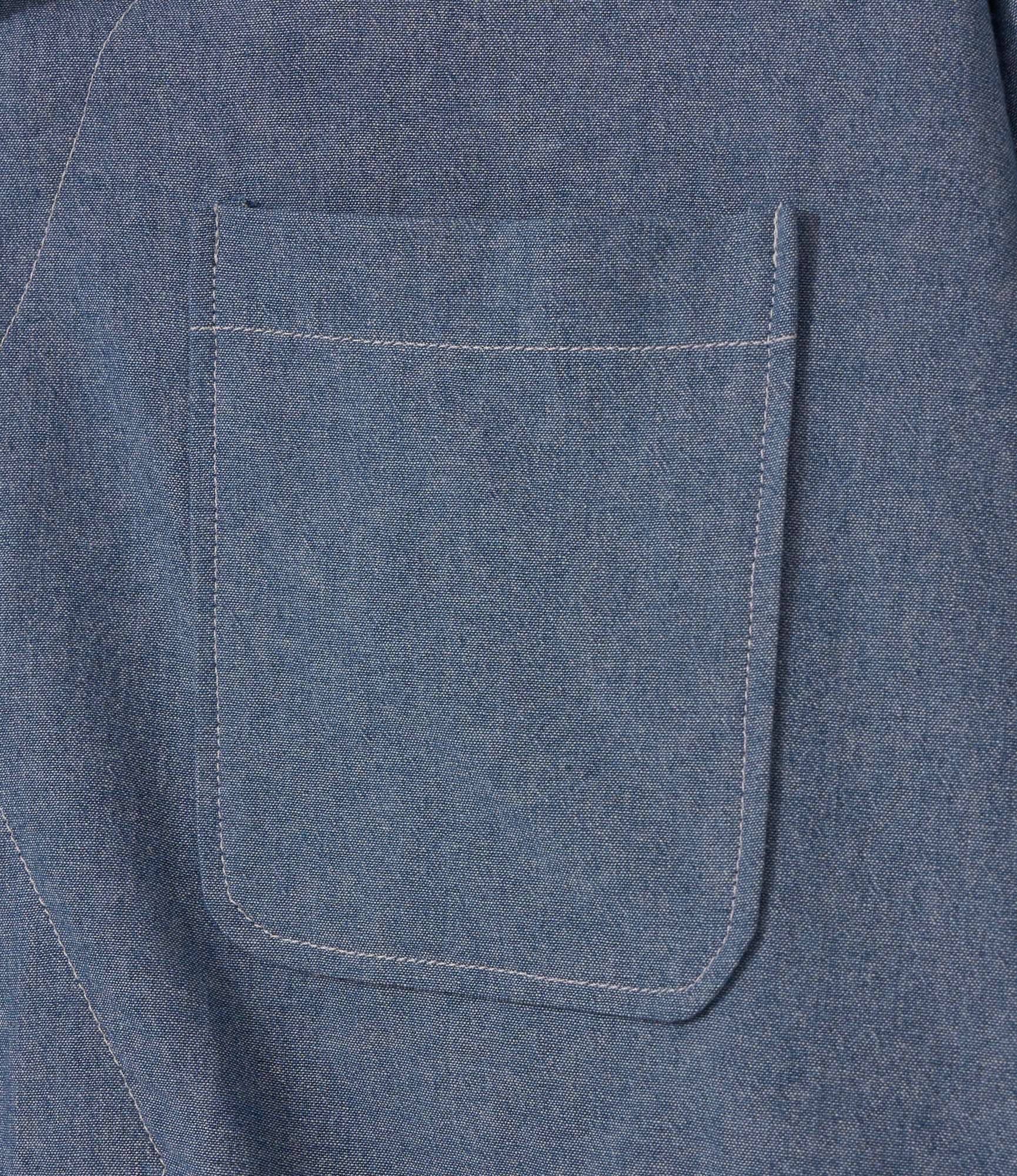 Classic Over Shirt for NNY + Blue in Green - Light Blue 4.5oz Cotton Chambray