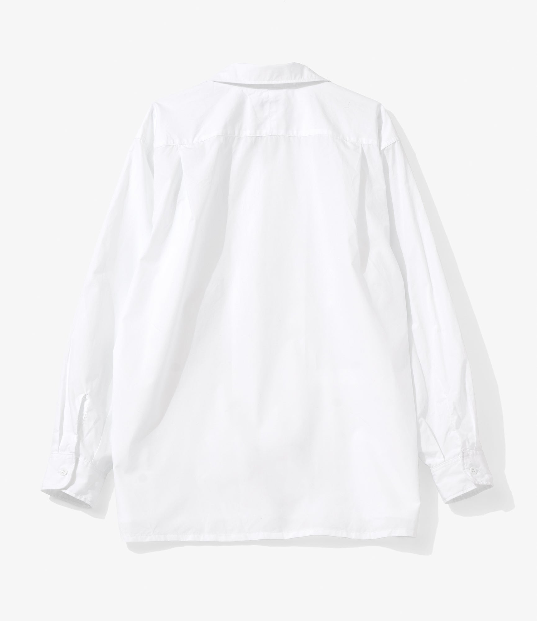 Classic Over Shirt for NNY + Blue in Green - White 100's Broadcloth