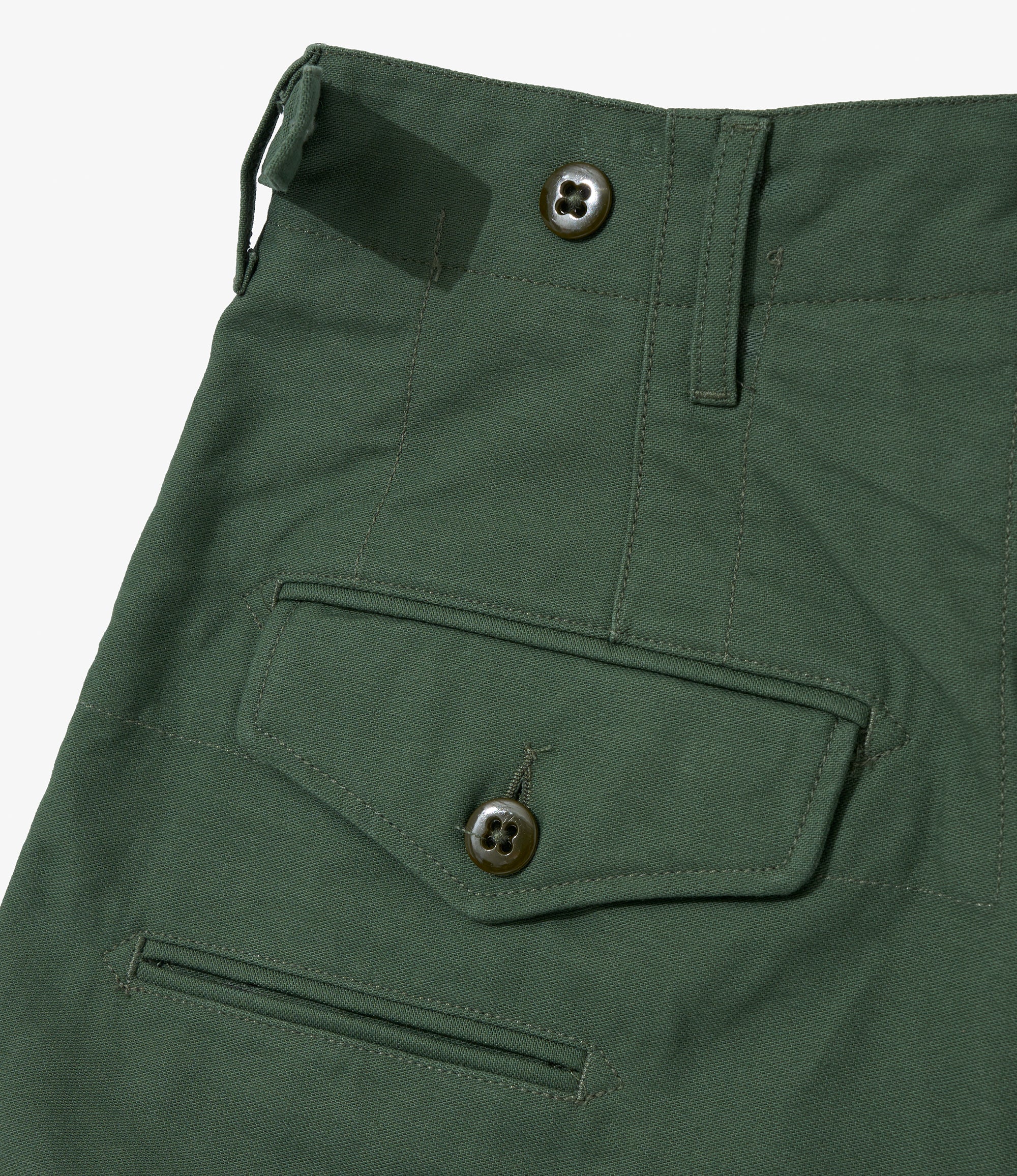 EGxBeams+ | Grass Field Pant | Olive Cotton Reverse Sateen