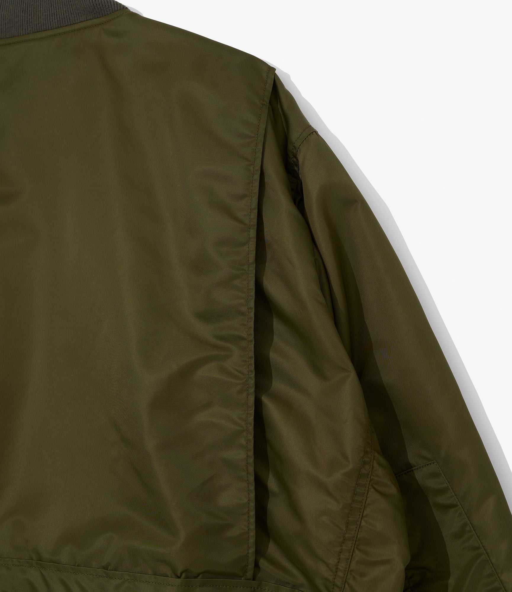 Engineered Garments for Pilgrim - Flight Jacket - Olive Flight Satin Nylon