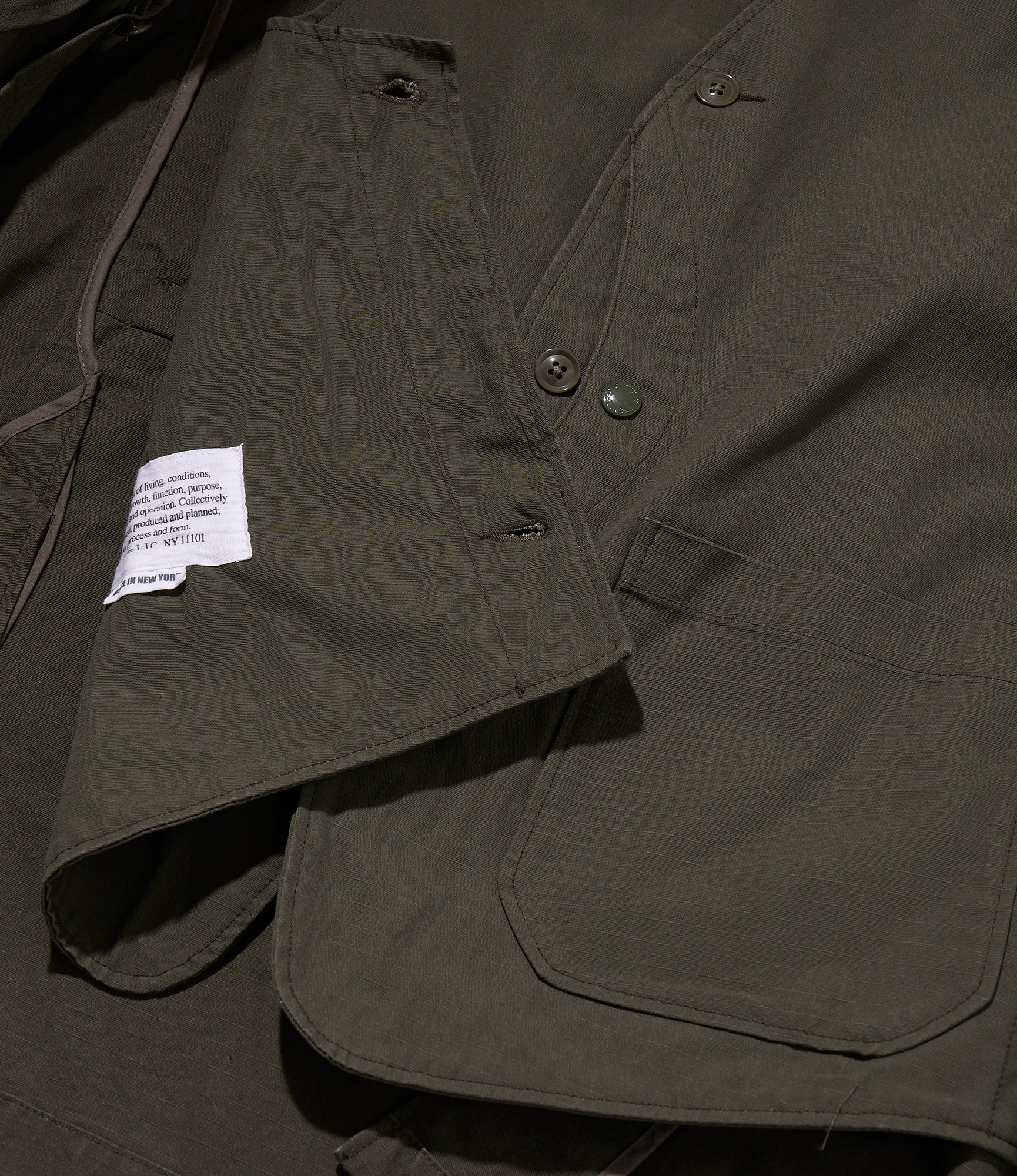 NNY x Blue in Green x Packer - Hunting Blazer - Olive H.W. Cotton Ripstop