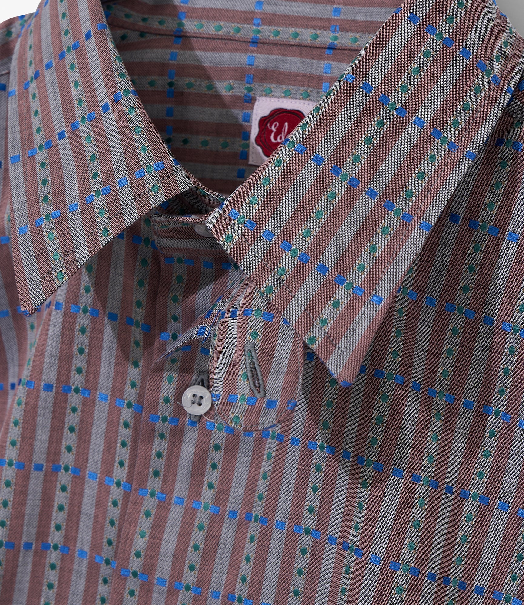 Camicie Doppio - Charcoal - Embroidered Stripe