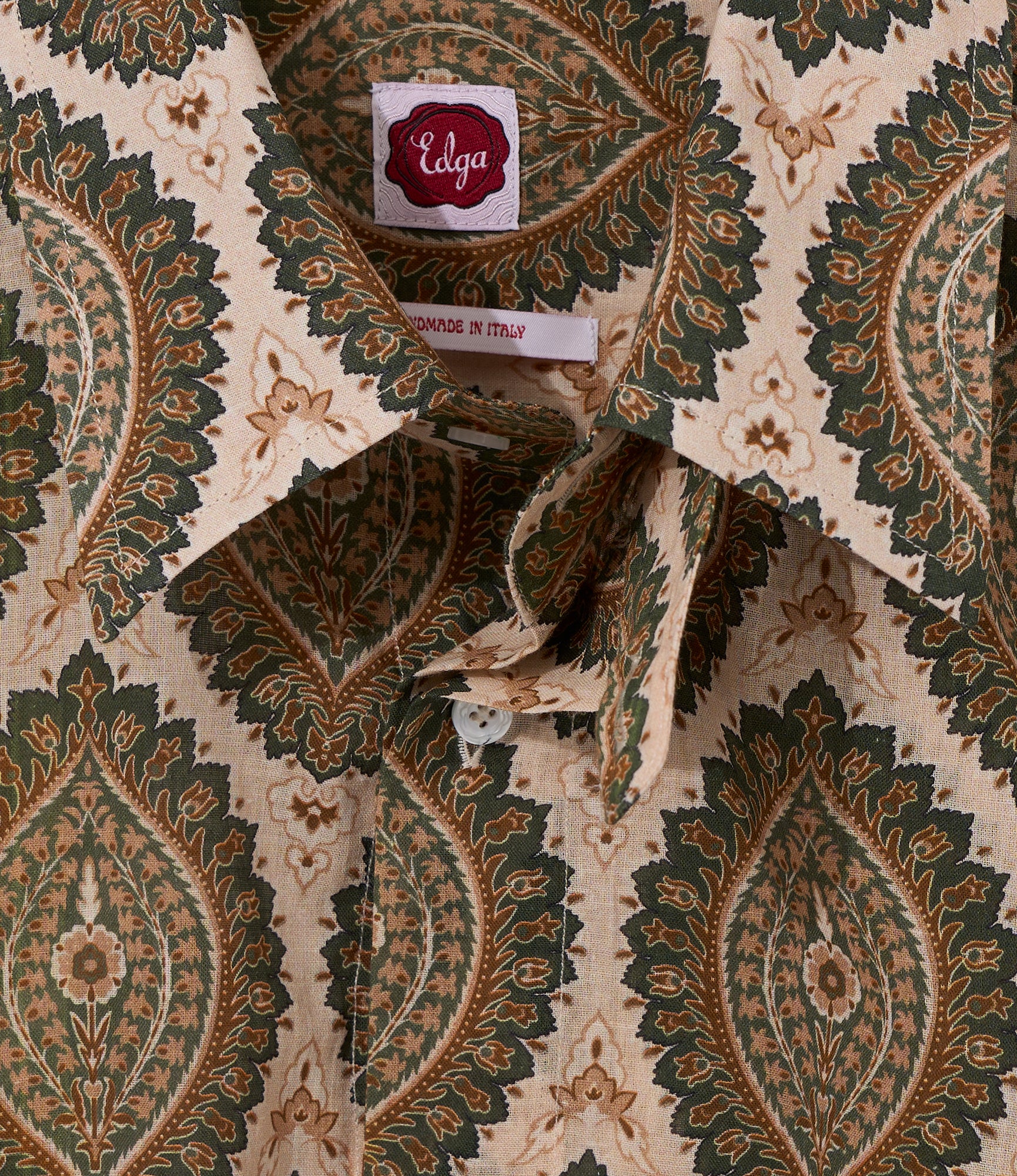 Camicie Doppio - Tan - Paisley Fan Print