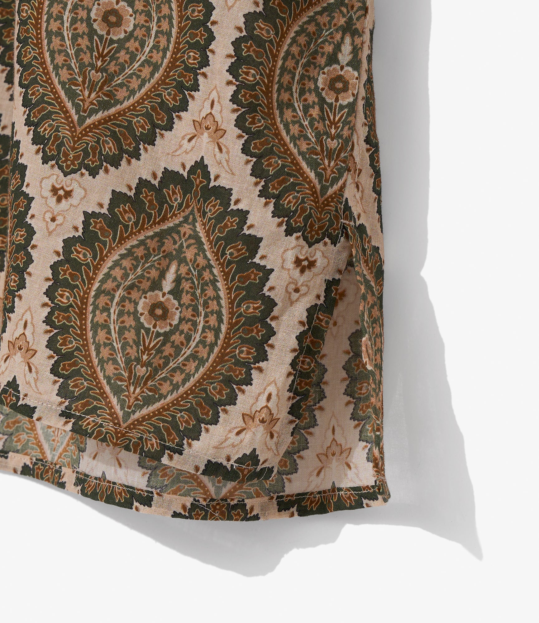 Camicie Doppio - Tan - Paisley Fan Print