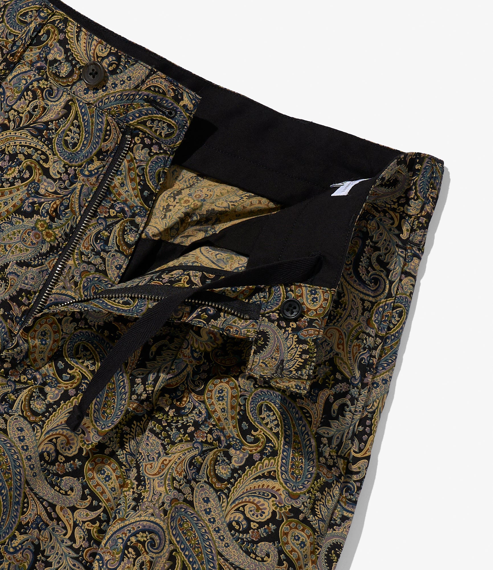 Carlyle Pant - Nepenthes Special - Black Cotton Paisley Print
