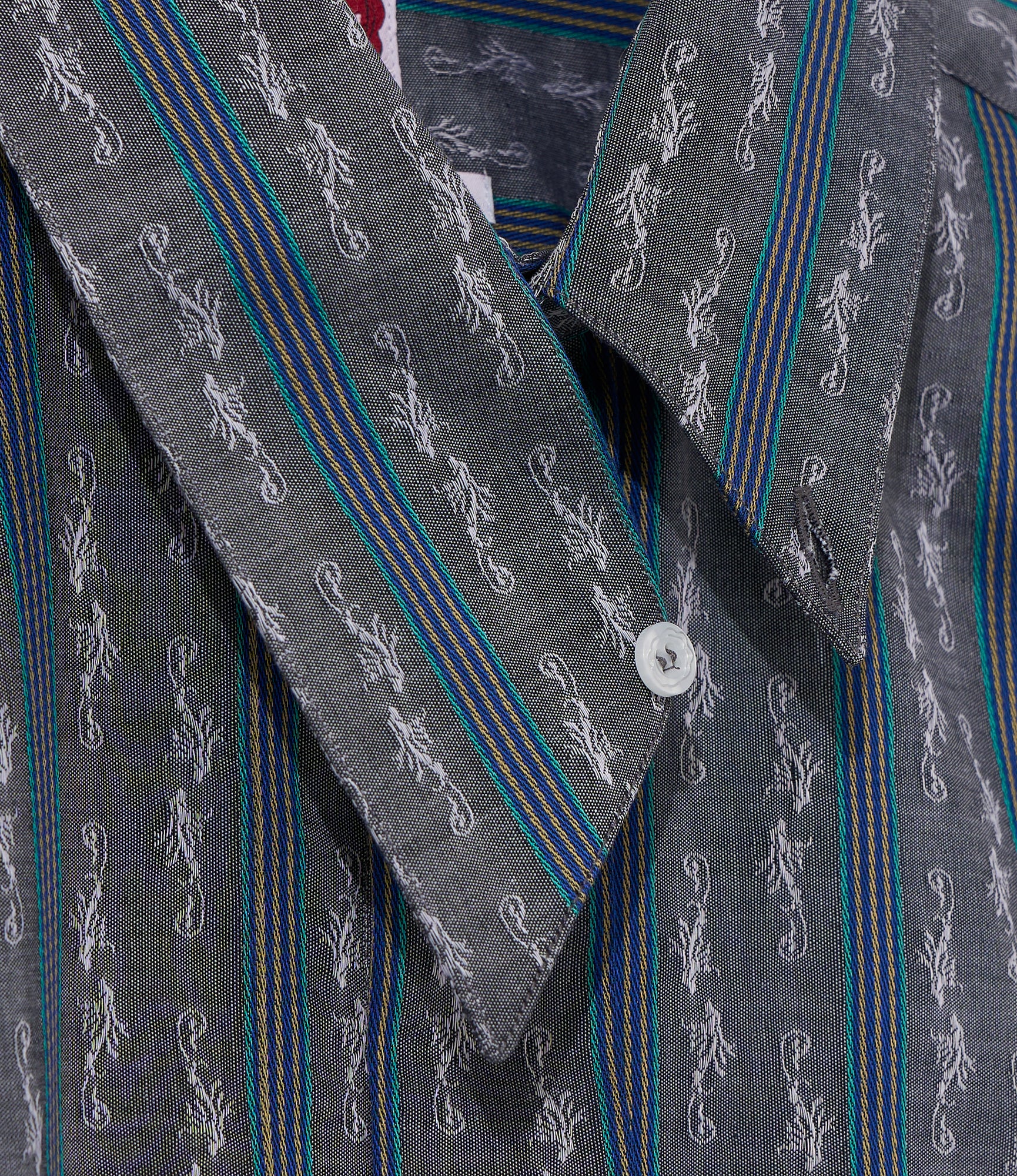 Camicie Venerdi - Charcoal - Embroidered Stripe