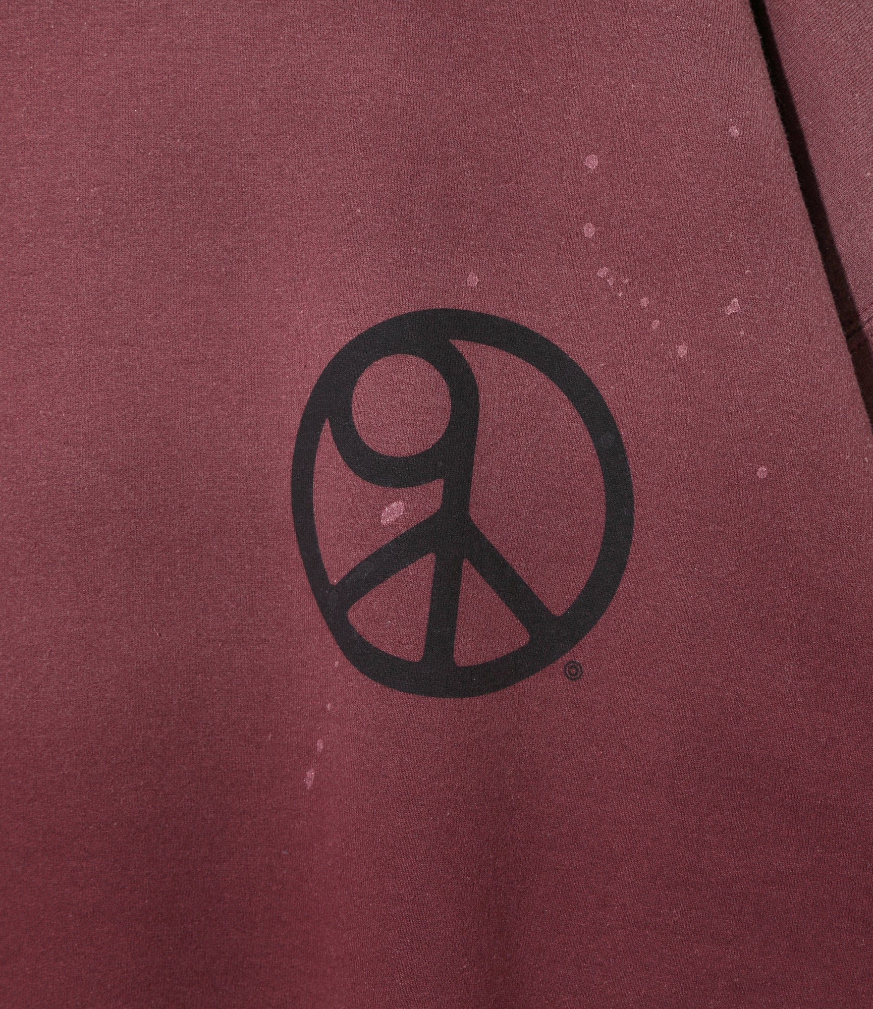 Needles x Sasquatchfabrix - Slowgun Sweat Shirt - Bordeaux - Peace to World / Solid