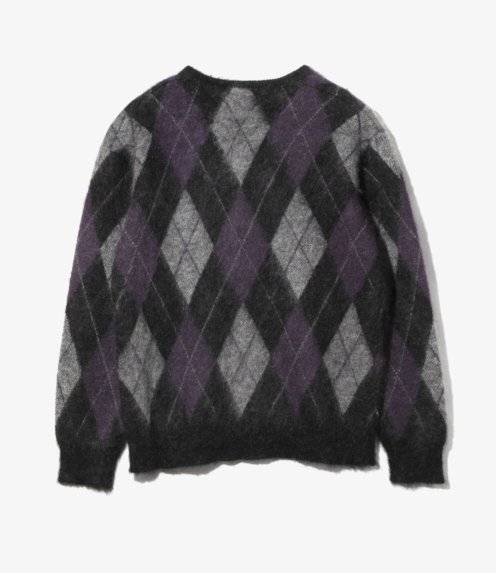 Needles x Brooks Brothers Mohair V Neck Sweater - Black/Purple