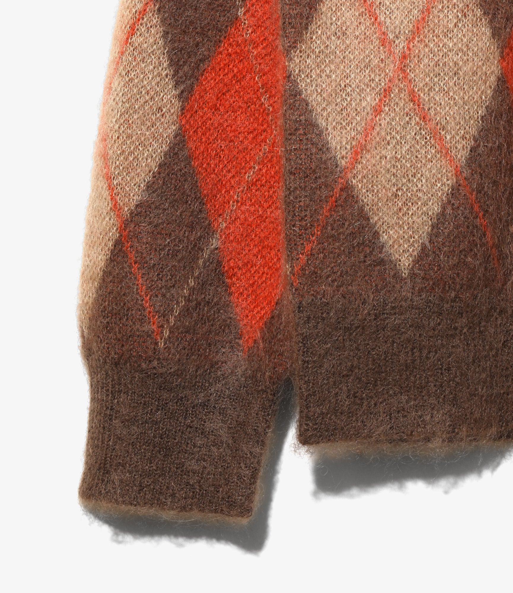 Needles x Brooks Brothers Mohair V Neck Sweater - Brown/Orange