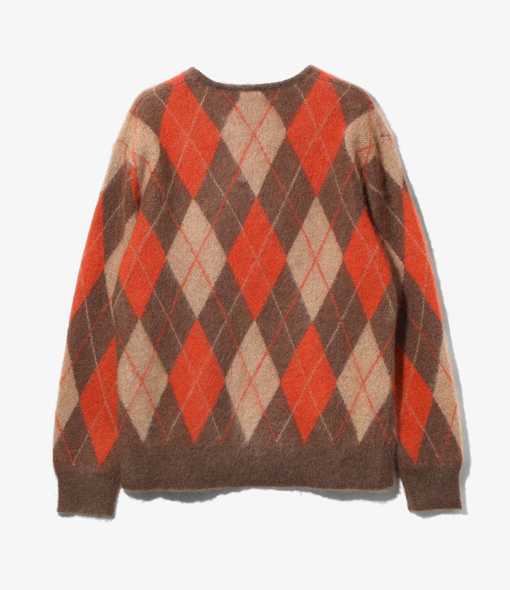 Needles x Brooks Brothers Mohair V Neck Sweater - Brown/Orange