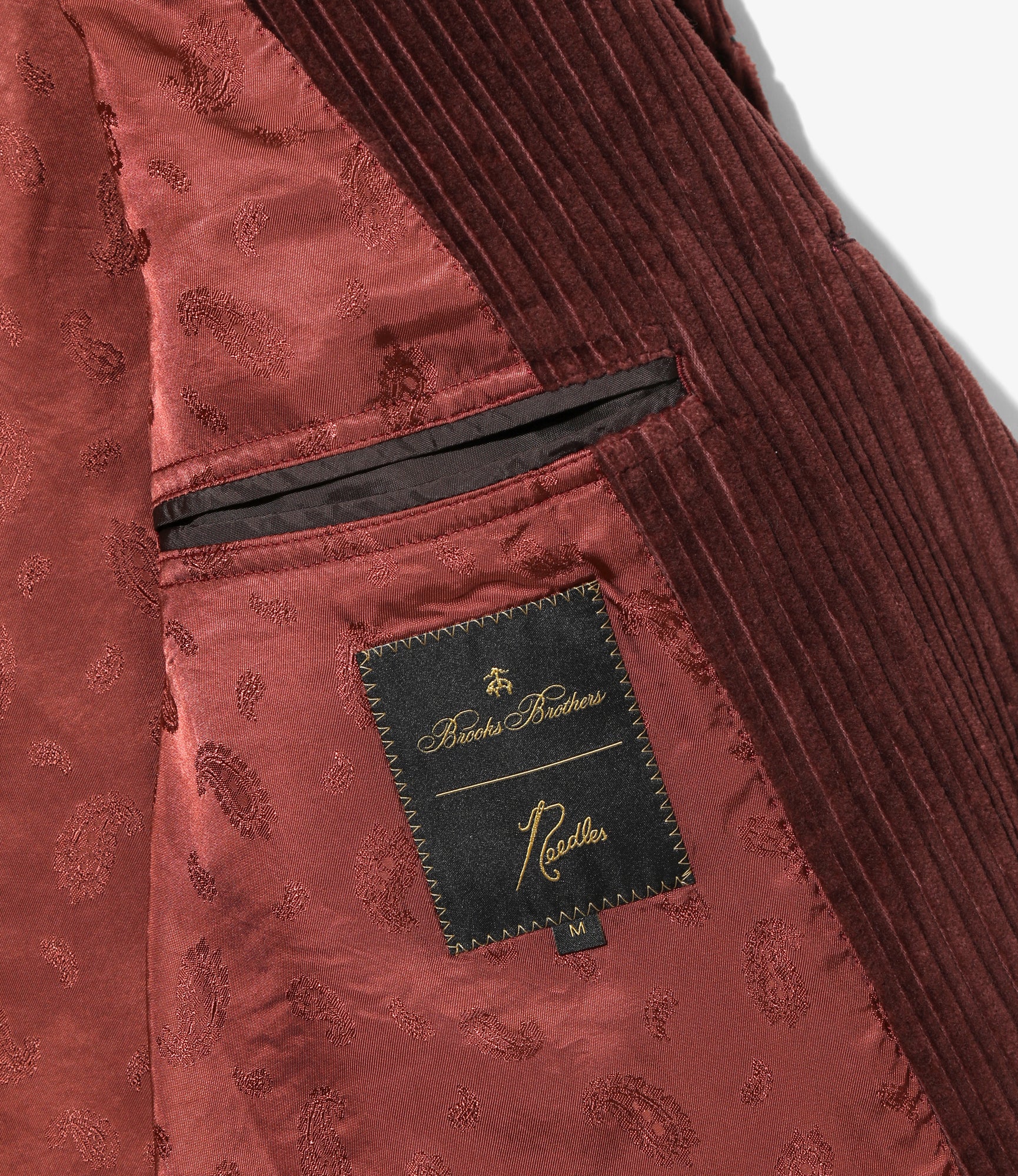 Needles x Brooks Brothers 3B Sack Jacket - Bordeaux - Emb. Corduroy