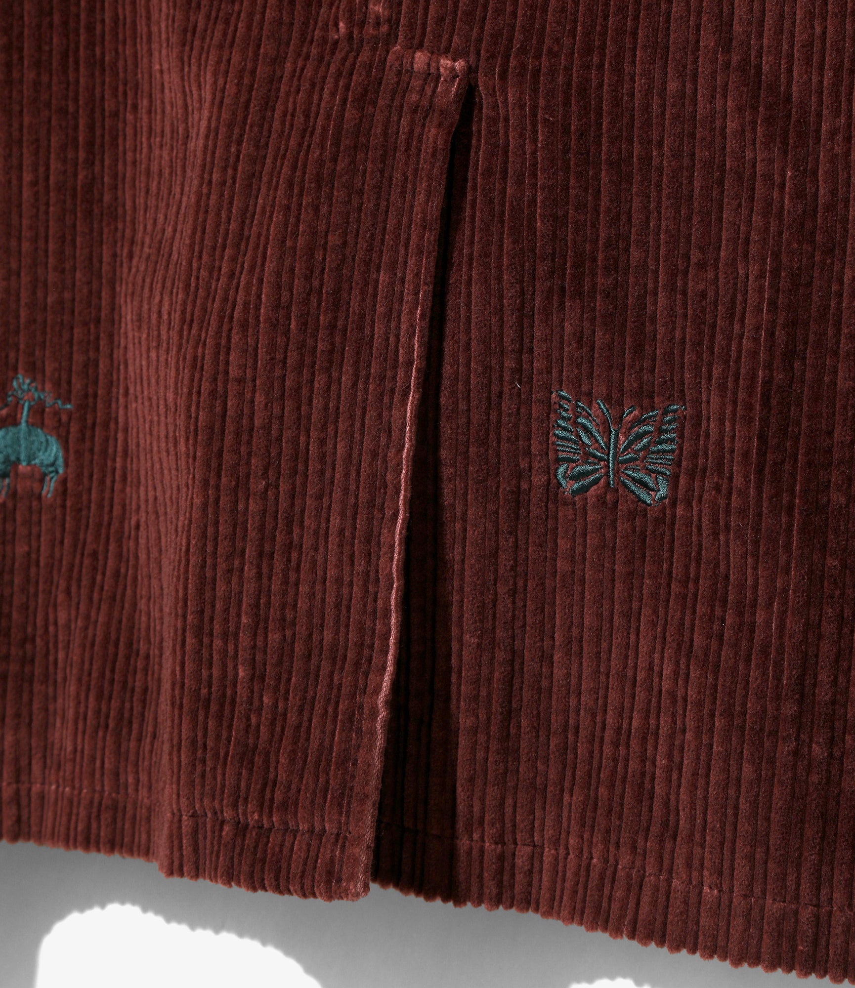 Needles x Brooks Brothers 3B Sack Jacket - Bordeaux - Emb. Corduroy