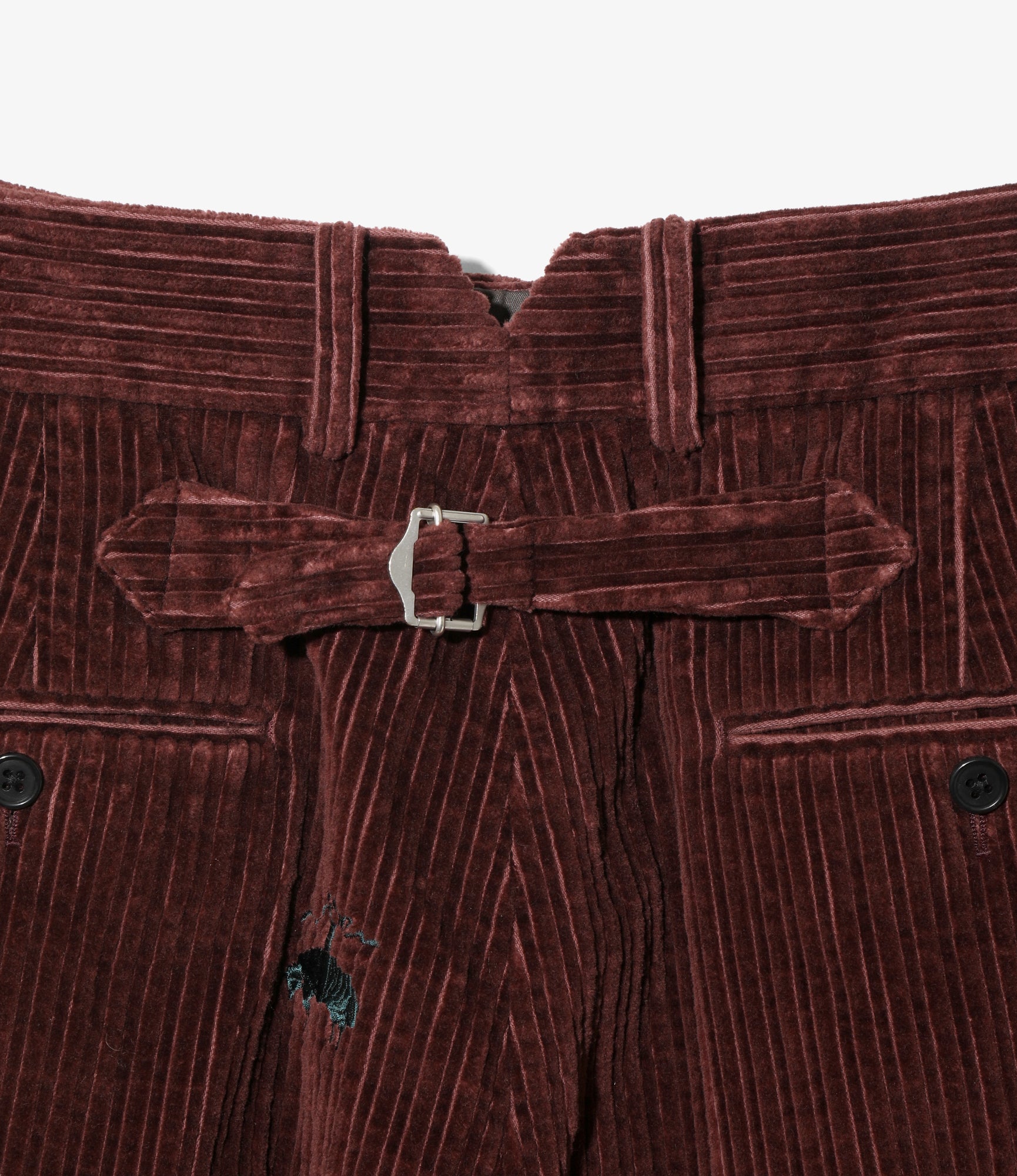 Needles x Brooks Brothers Wide Trousers - Bordeaux - Emb. Corduroy