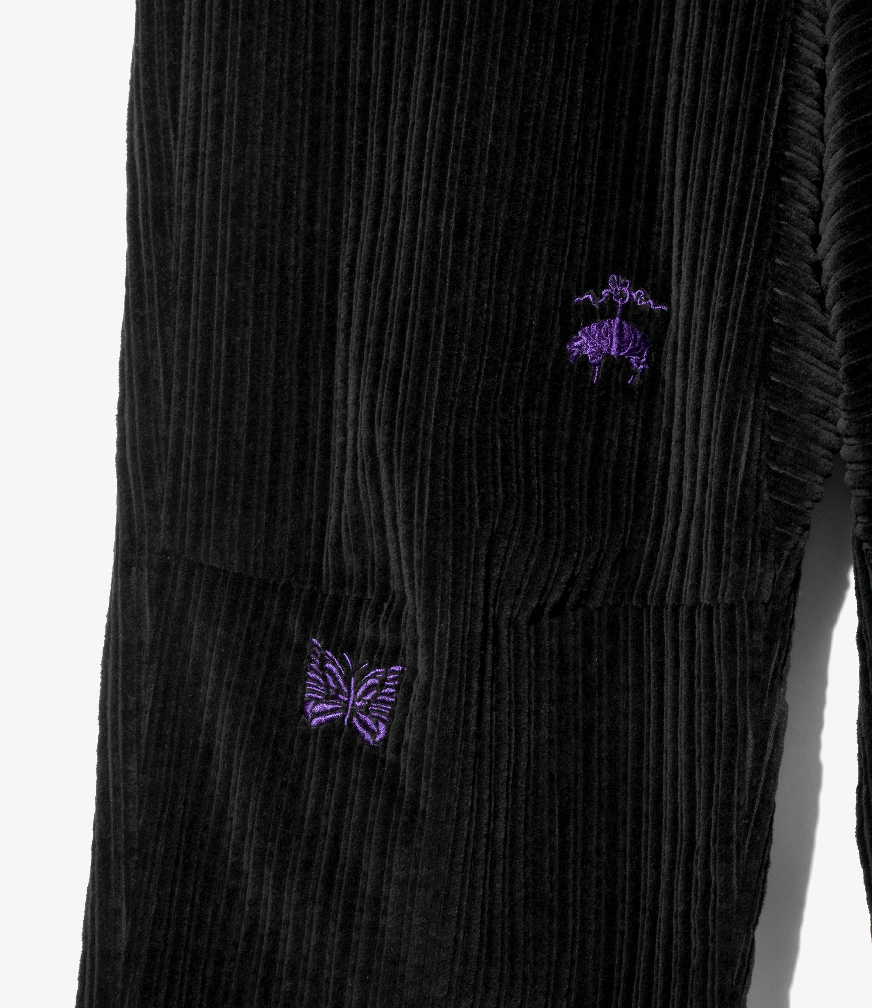 Needles x Brooks Brothers Wide Trousers - Black - Emb. Corduroy