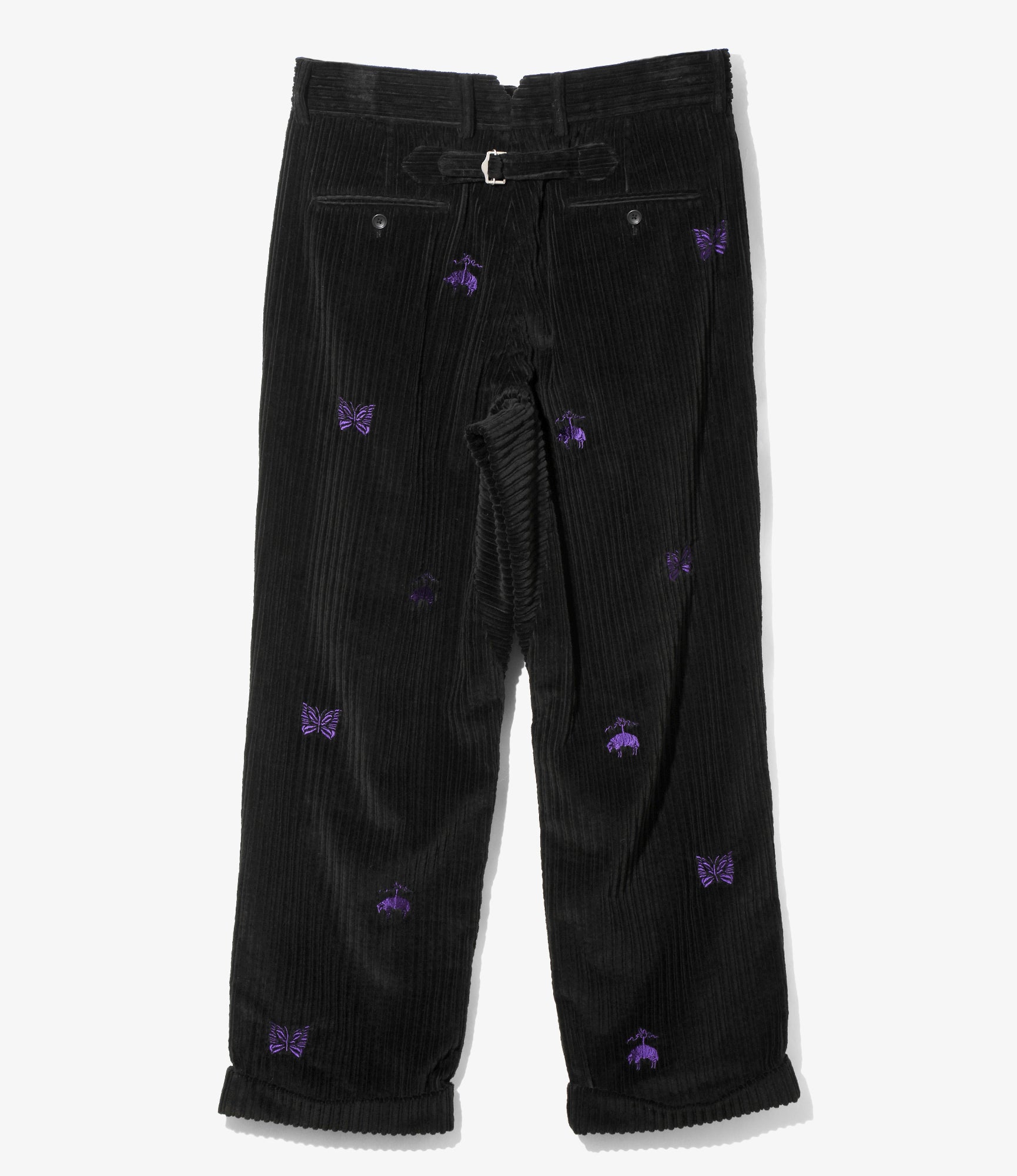 Needles x Brooks Brothers Wide Trousers - Black - Emb. Corduroy