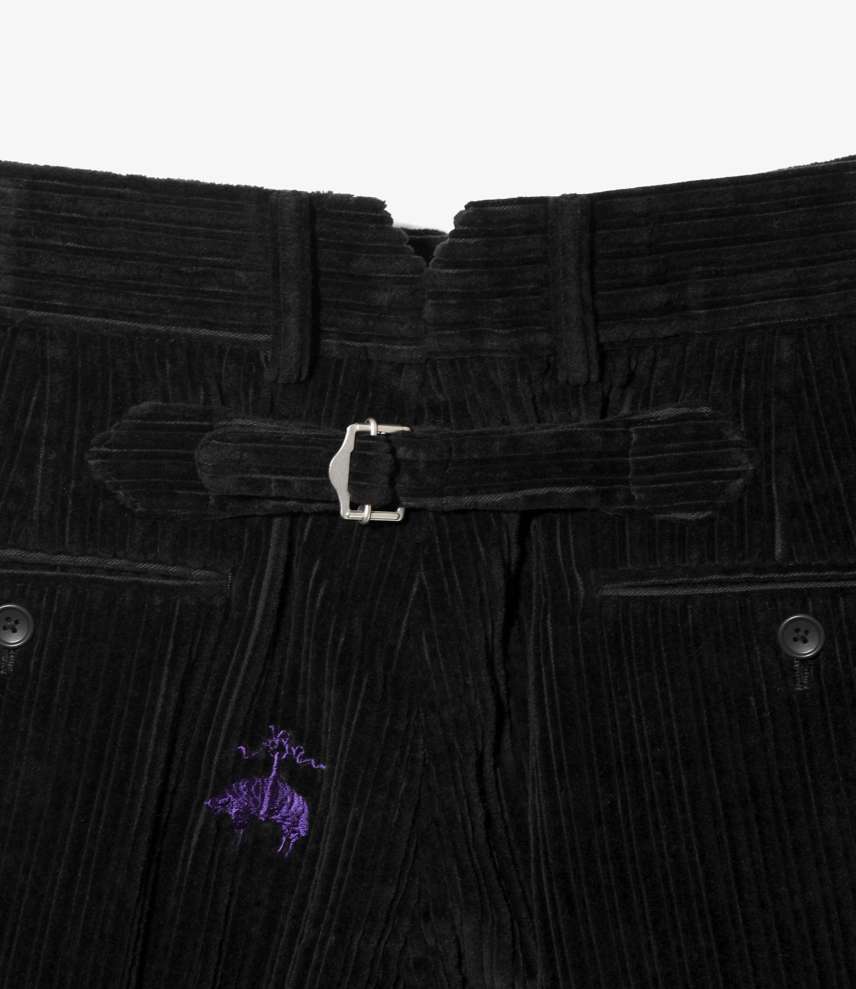 Needles x Brooks Brothers Wide Trousers - Black - Emb. Corduroy