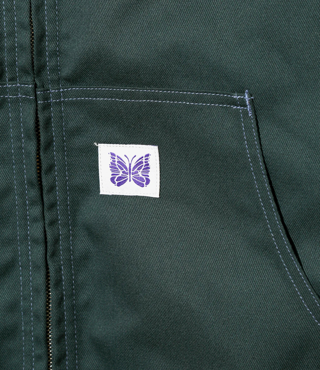 Zip Work Hoody - Green - PE/C Twill