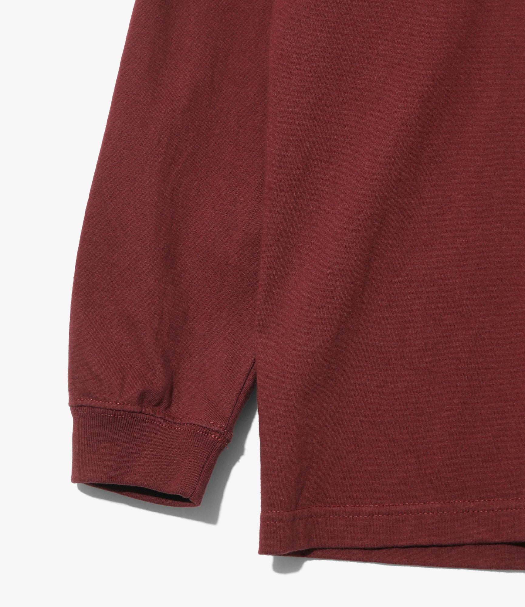 L/S Batik Print Tee - Burgundy - Apple